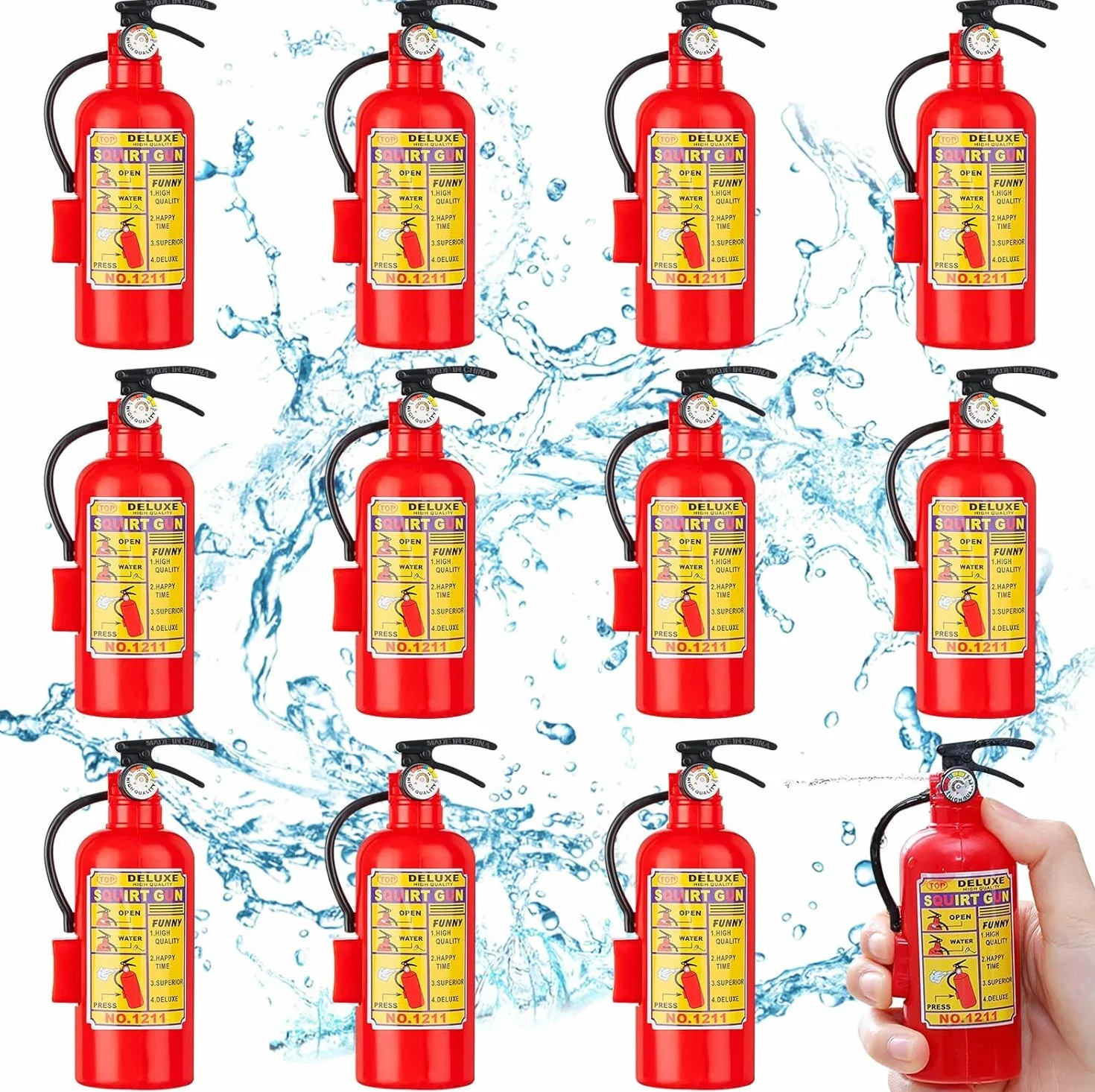 10PCS Giocattoli Estintori, Mini Estintore Giocattolo d'acqua per la Piscina Partito Favore, Giochi Estivi per Bambini All'aperto