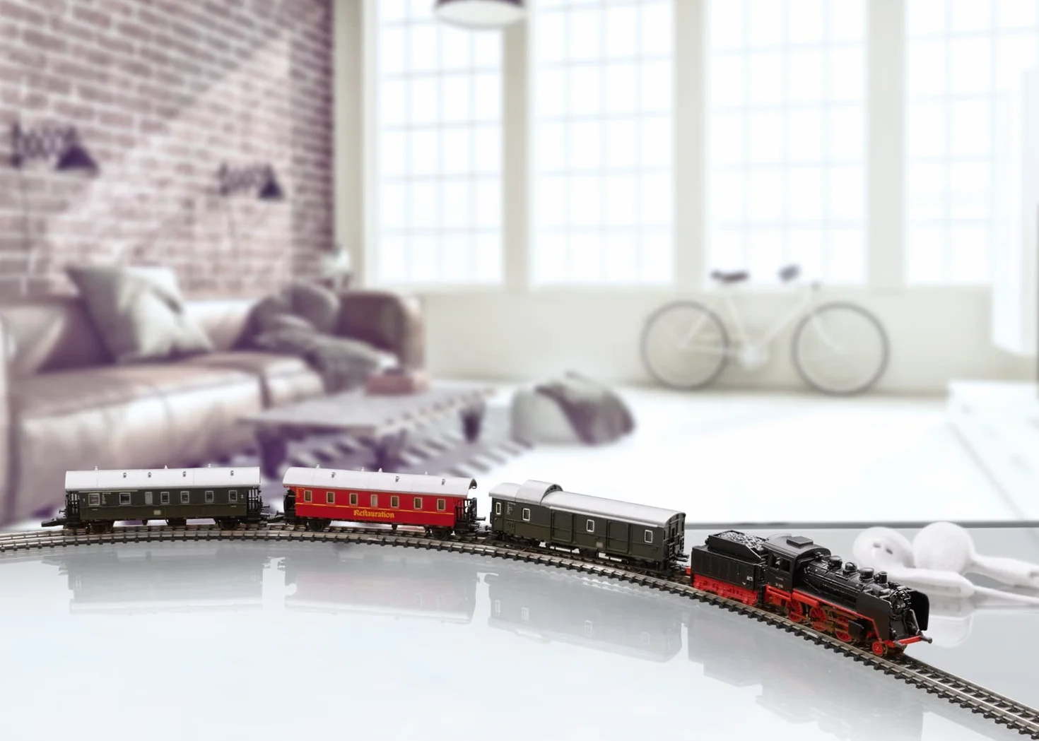 Märklin Modelleisenbahn 81874 Treno passeggeri Museum con Flok a vapore BR 24 Locomotiva Traccia Z 24 cm