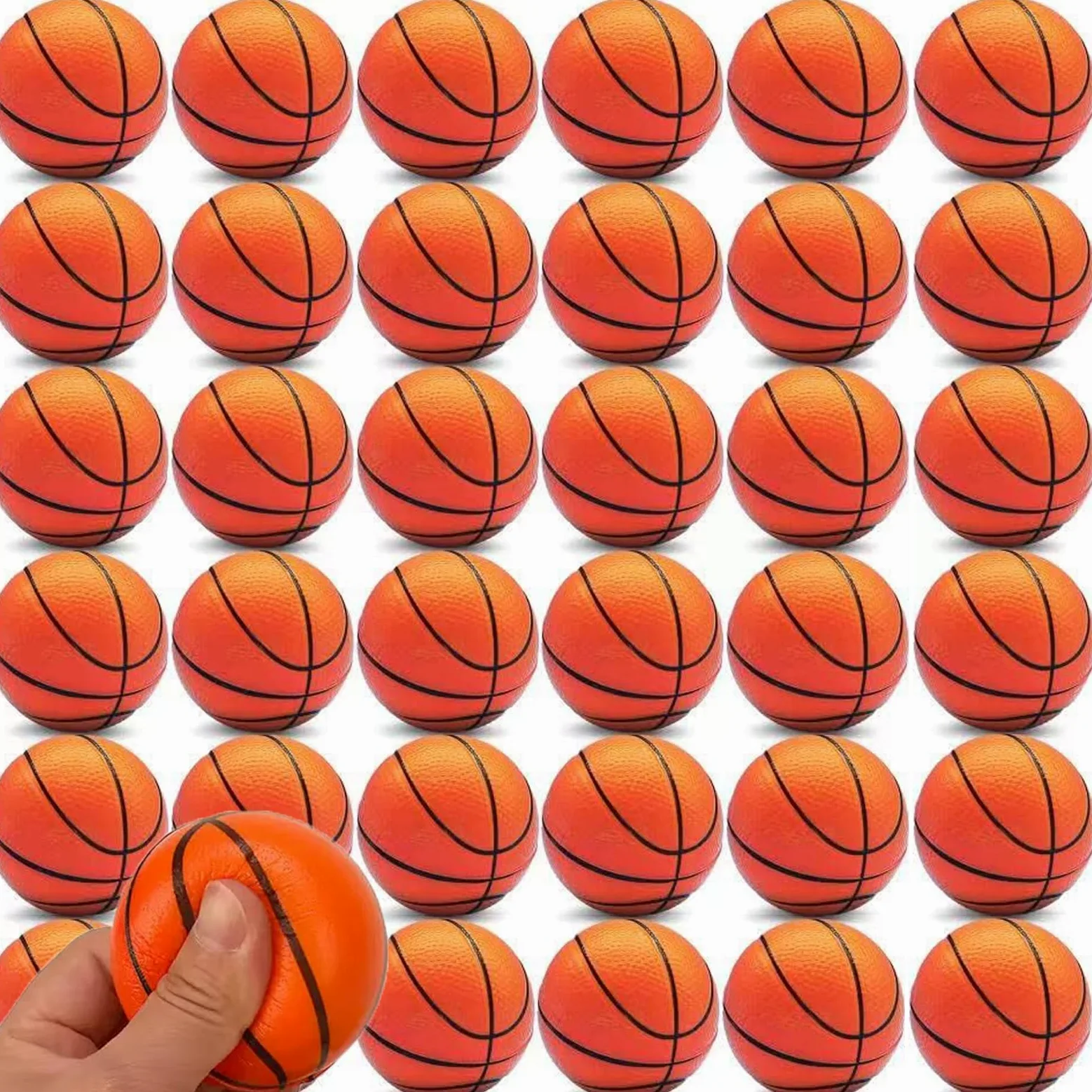 5-100pcs Palla Antistress Mini Pallone da Pallacanestro 5.3CM | palle da basket,palline antistress Bambini Gioco Attività all'Aperto, Sportivi Palline PU, Interni Esterni Feste
