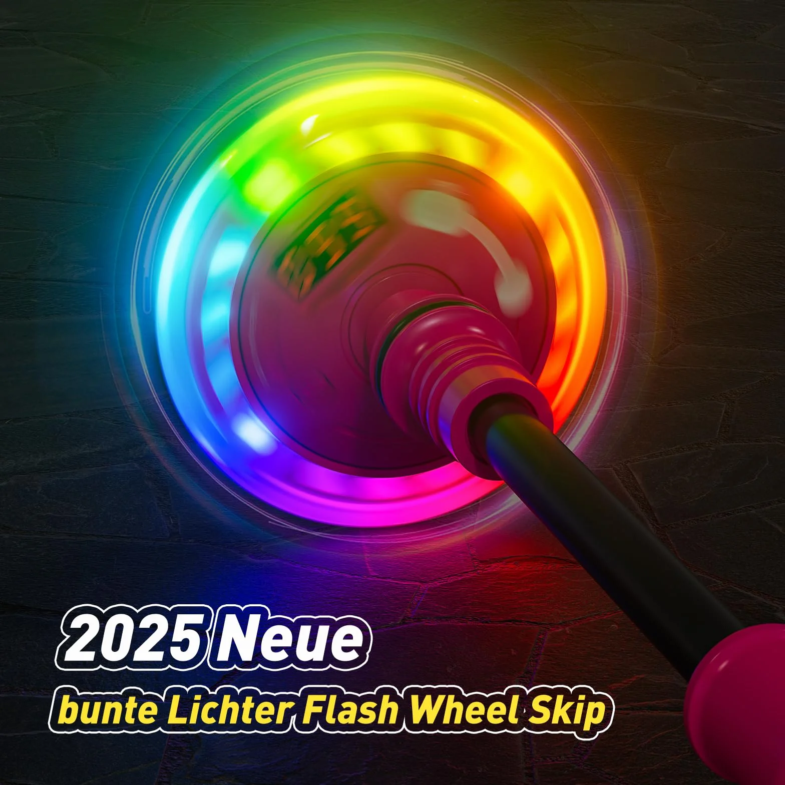 Hot Bee Bambini Anello Saltellante Luminoso con Contatore, Timer, Contatore di Calorie, Giocattolo Regalo per Ragazze 6 7 8 9 10 11 Anni, Ruota Oscillante Ricaricabile, Natale, Compleanno Rosa