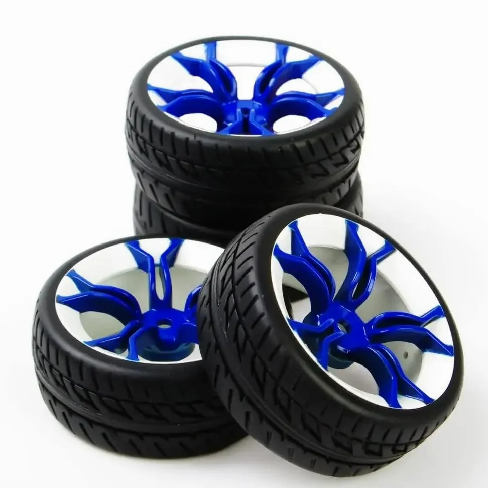 Cerchioni in gomma RC da 4 pezzi Ruote compatibili con modelli da corsa su strada Scala 1:10 PP0150 MPNWB 12mm esagonale