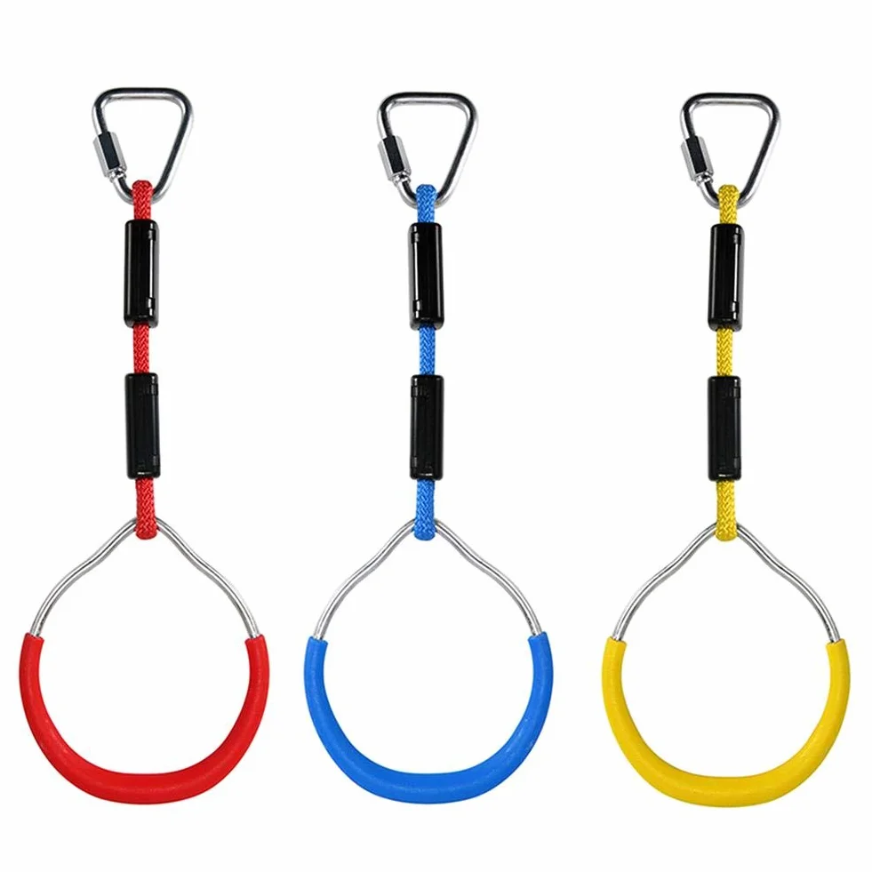 Anelli Ginnastica 3pcs / Lot Gymnastic Swing Bar Anelli Anelli Colorati Cortile Esterno Anello Ginnastica Ninja Kit di corsi di ostacolo