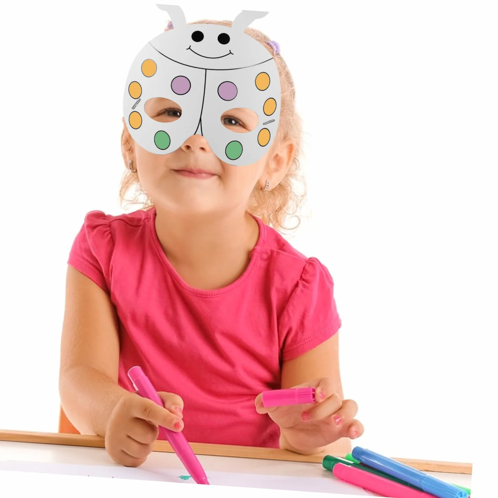1 Set Maschere Di Animali Fai-da-te Per Bambini Maschere Vuote Maschera Vuota Maschera Non Verniciata Con Penne Ad Acquerello Per Creare Spettacoli Teatrali Da Colorare