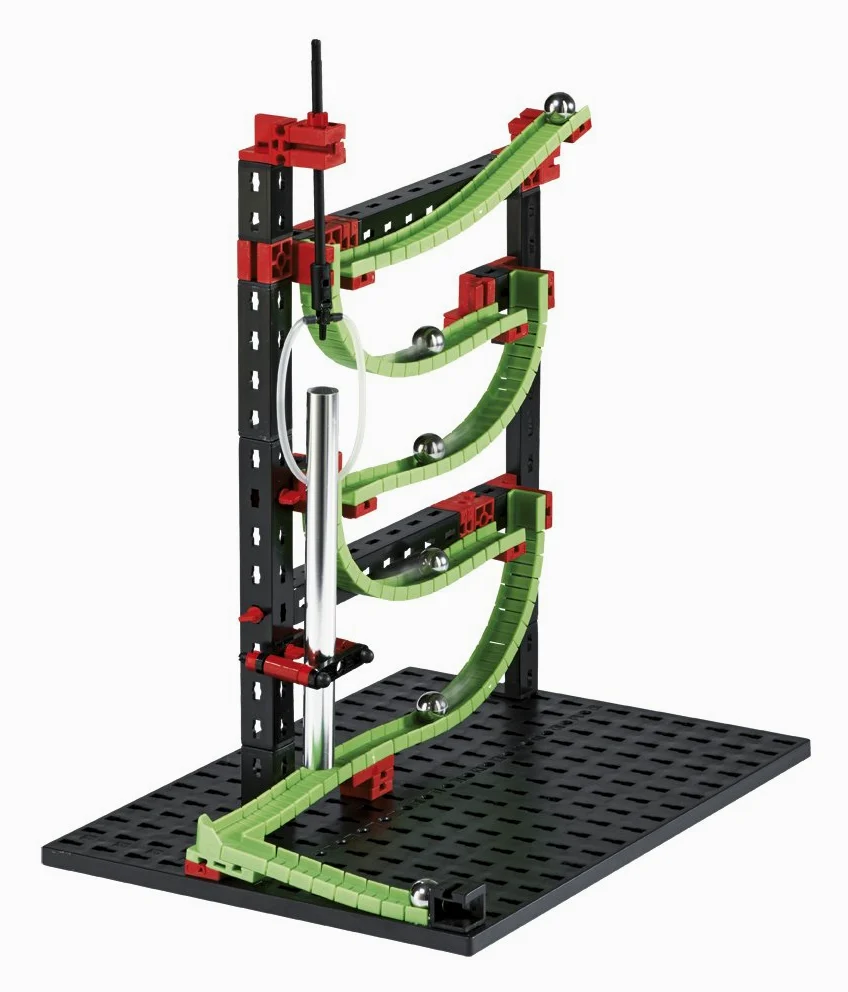 fischertechnik Dynamic M, pista per biglie sonora 7+ anni, 4 modelli | Pista per biglie versatile per bambini 533872, gioco di costruzioni con tubi sonori e binari flessibili