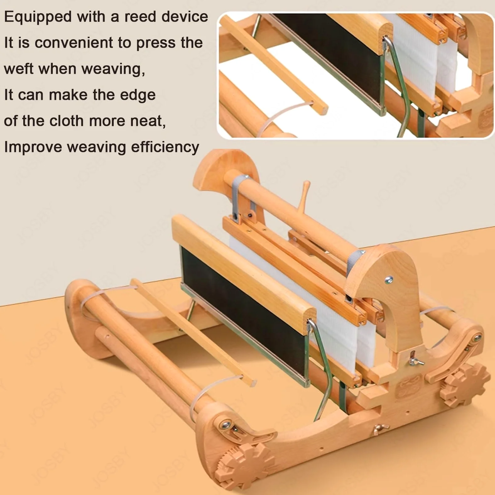 Kit per tessitura in legno per principianti con telaio regolabile e telaio rigido per tessitura artigianale, ideale per adulti e bambini progetti creativi di famiglia
