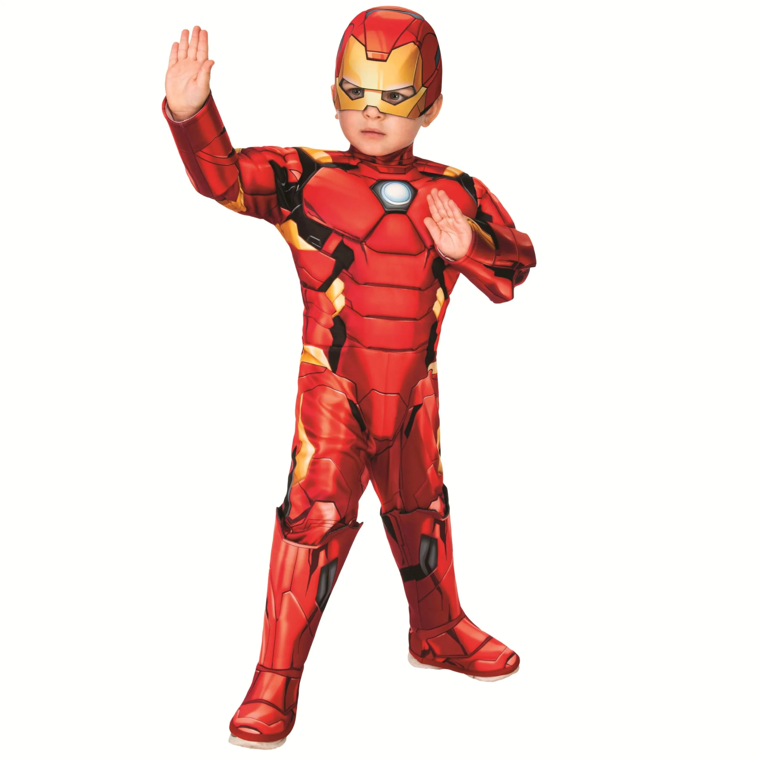 Rubie's Costume ufficiale Marvel Avengers Iron Man Deluxe per bambini, età 2-3 anni, (702035), Giornata mondiale del libro di Halloween
