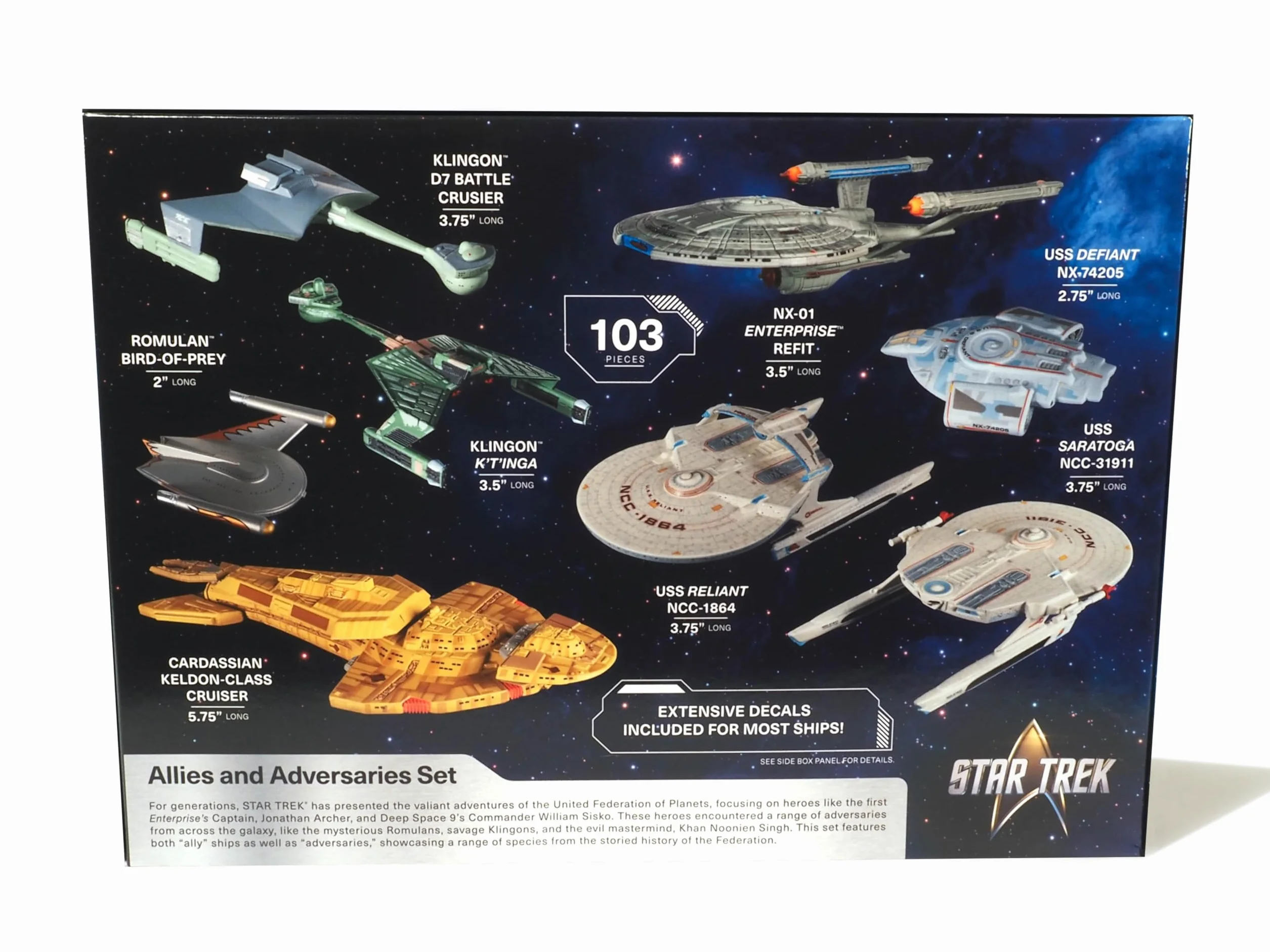 AMT Star Trek - Set di navi avversari e alleati, scala 1:2500, livello di abilità 2,