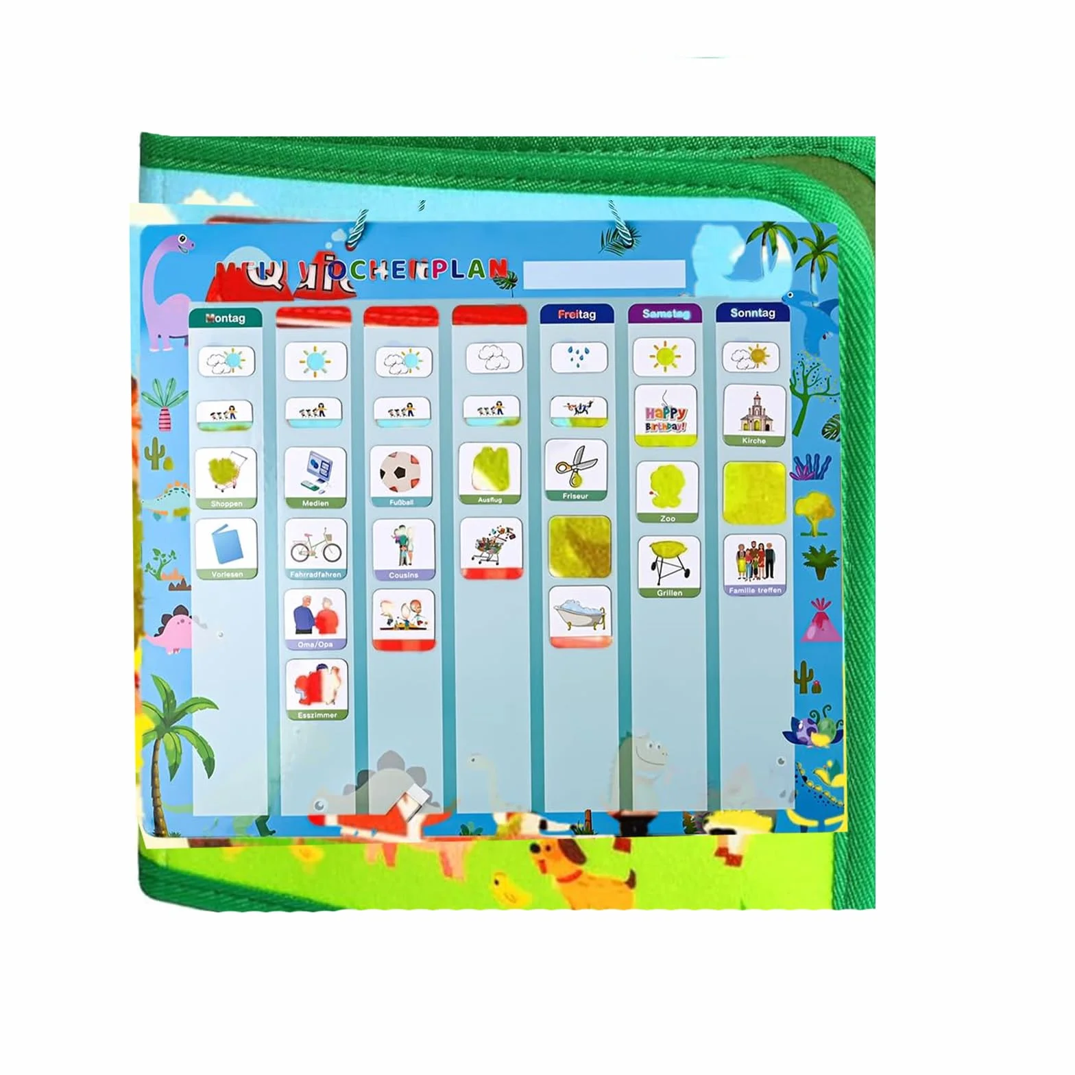 Montessori - Lavagna magnetica per bambini, calendario per bambini, agenda settimanale ideale, programma giornaliero per bambini, routine e giochi educativi per bambini dai 3 anni in su, in