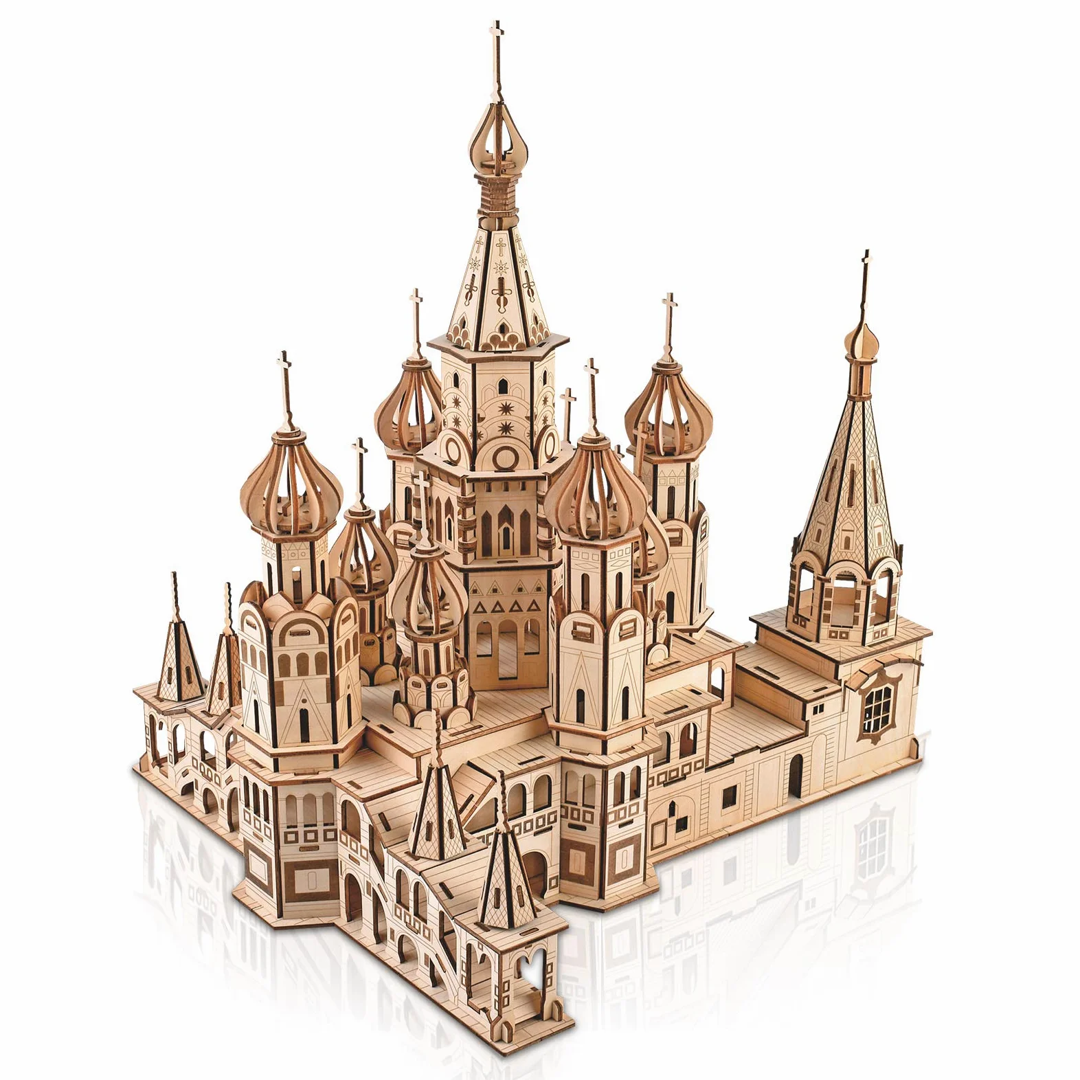 GuDoQi Puzzle 3D Legno, Modellini Cattedrale di San Basilio da Costruire, Costruzioni Legno, Kit Fai da Te Creativo per Modellismo Architettura, Idee Regalo Uomo e Donna, Passatempi per Adulti