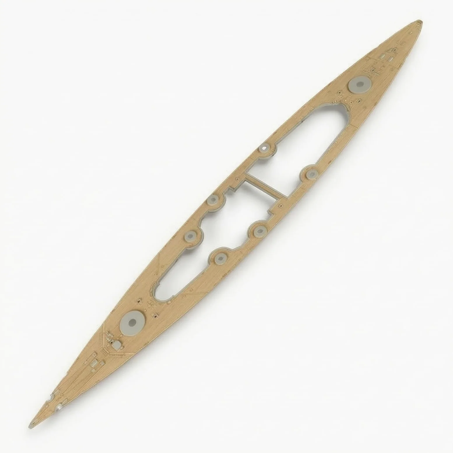 Qianly Ponte in Legno con Della'ancora Naturale Ponte in Legno con Autoesivo Modello Navale per Modellisti, Collezionisti, Soft