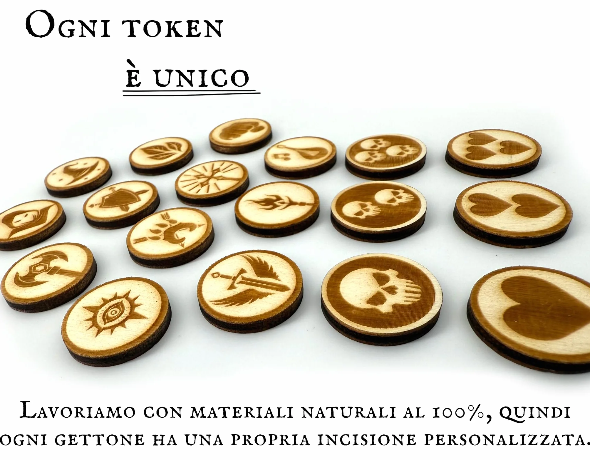 Token DND per Eroi in Legno incisi al Laser – 18 pennarelli Battlemap per Tutte Le Classi & Death Saves – Dungeons And Dragons Tablet op Accessori