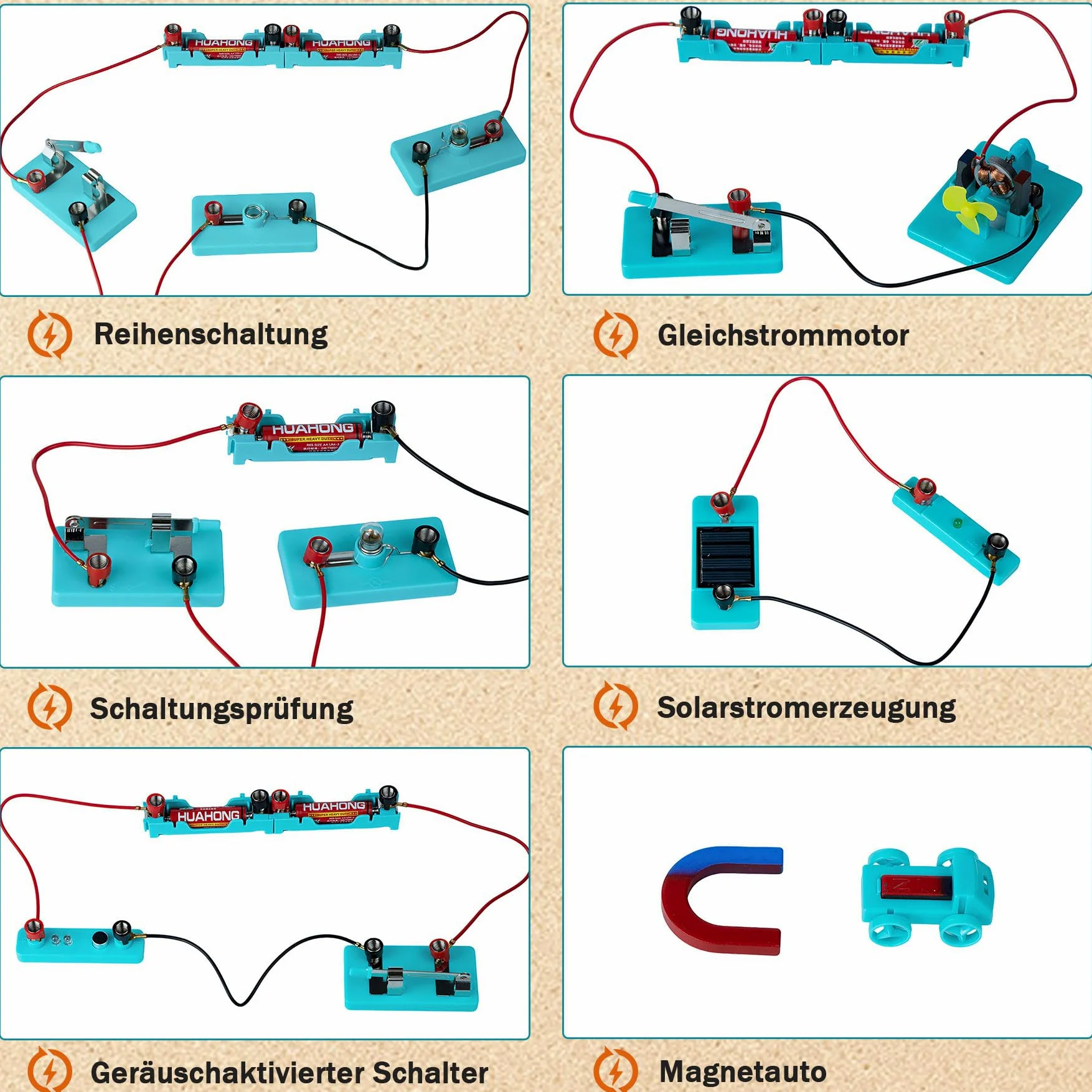 Kit di Esperimenti per Circuiti Elettrici di Fisica, Elettricità e Magnetismo Esperimento Kit con 95 Accessori per Circuiti, Giocattoli Educativi, Sviluppa Le Capacità Intellettuali