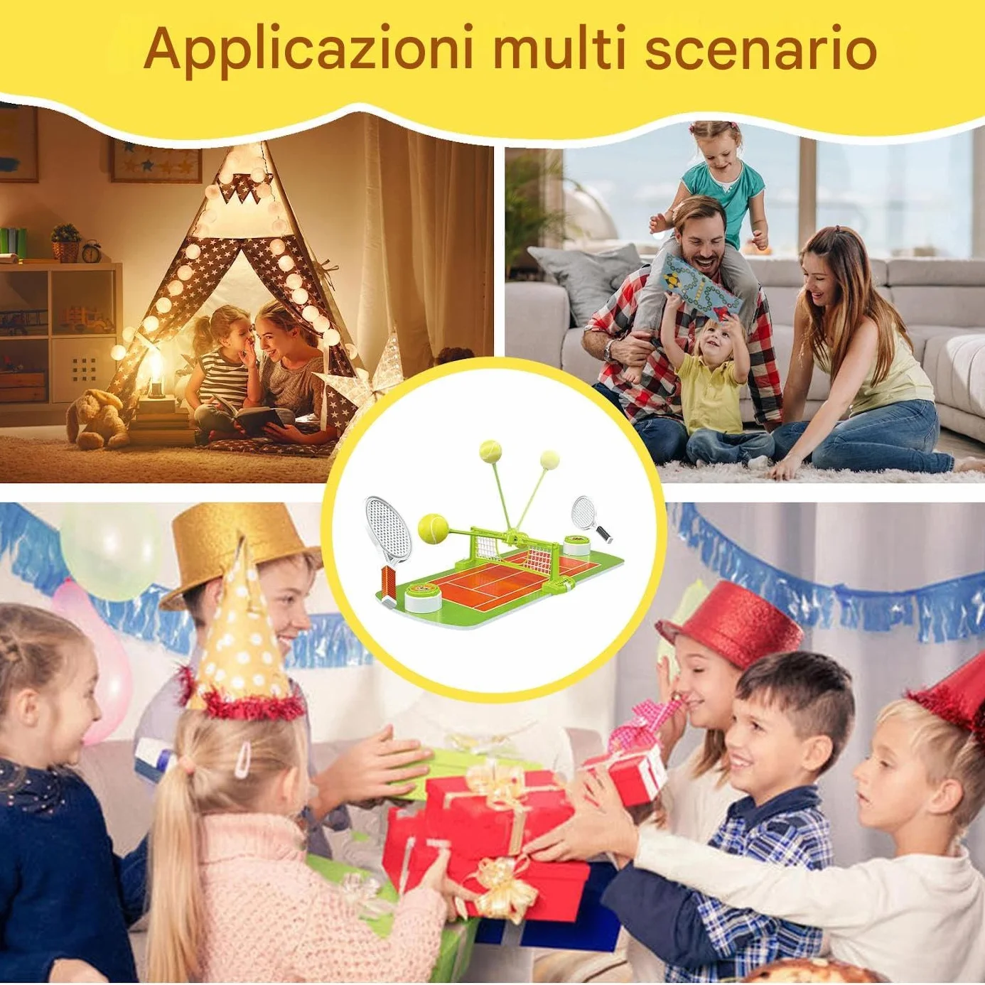 Tennis Da Tavolo Gioco Familiare Pong Giocattolo Interattivo Due Giocatori Indoor
