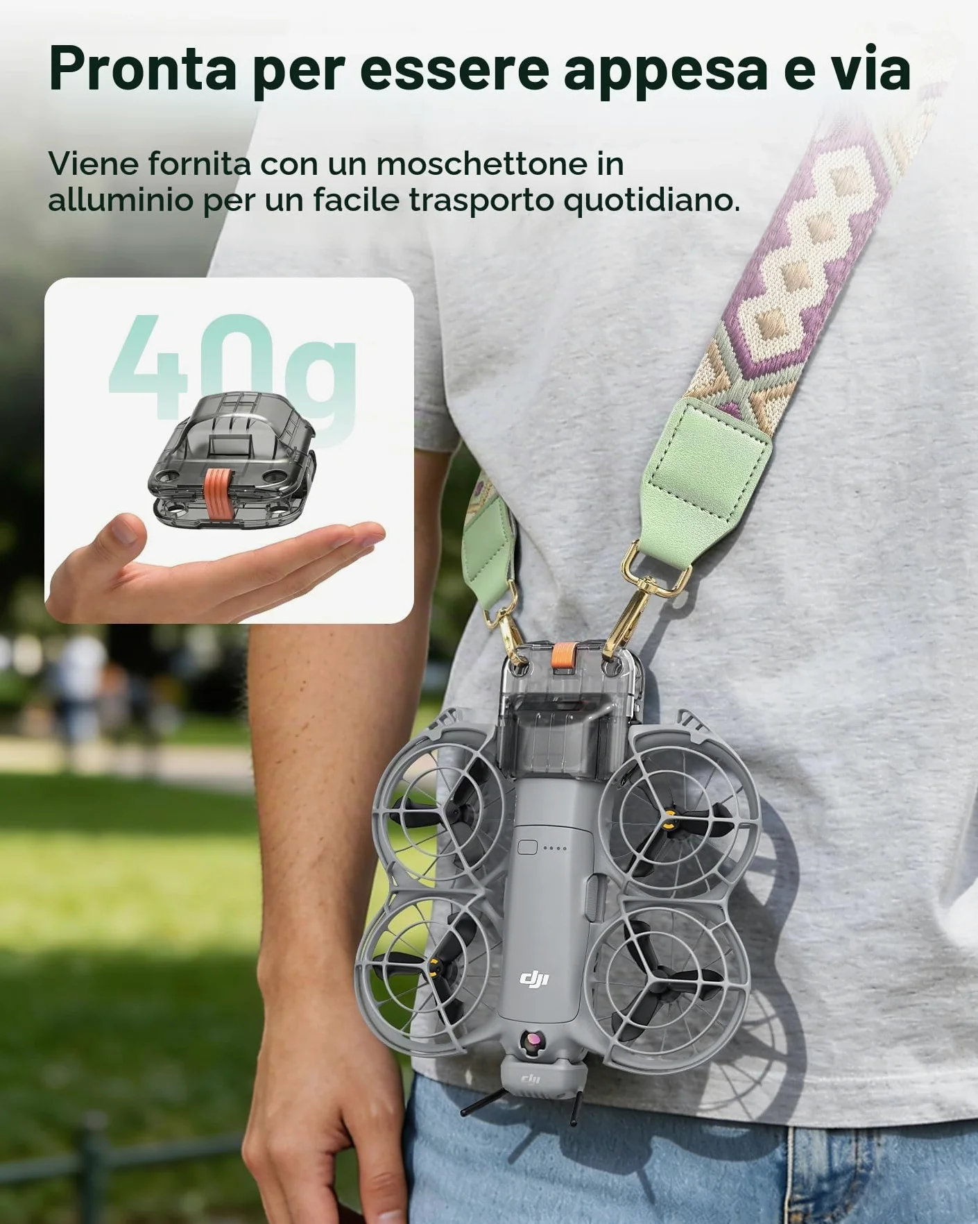 Protezione gimbal per drone DJI Neo 2 | Solo per DJI Neo 2, copertura cardanica compatta con moschettone per zaino, escursionismo, campeggio, viaggi e conservazione