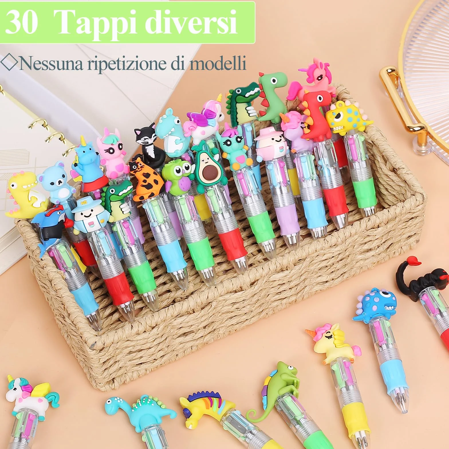 Penne Regalini Fine Festa Compleanno Multicolore Bambini Gadget Penne Gel Colorate (30)