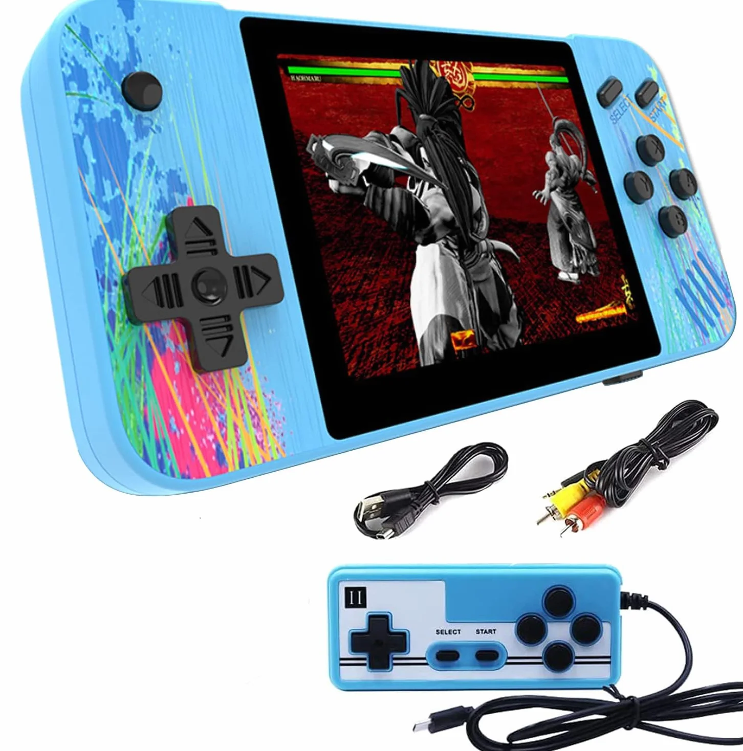 GameBoy Mini Game Console, Supporta 2 Giocatori e si Collega Alla TV, Precaricato con 800 Giochi Classici, Schermo LCD da 3,5 Pollici, Mini Sala Giochi, Regalo per Ragazzi e Ragazze