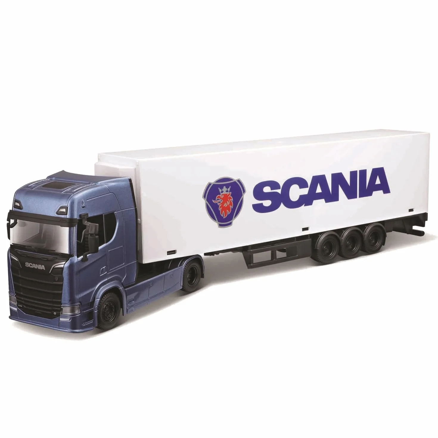 SCANIA 770S 1:43 Bburago 18-31468 CAMION BLU CON SUPPORTO