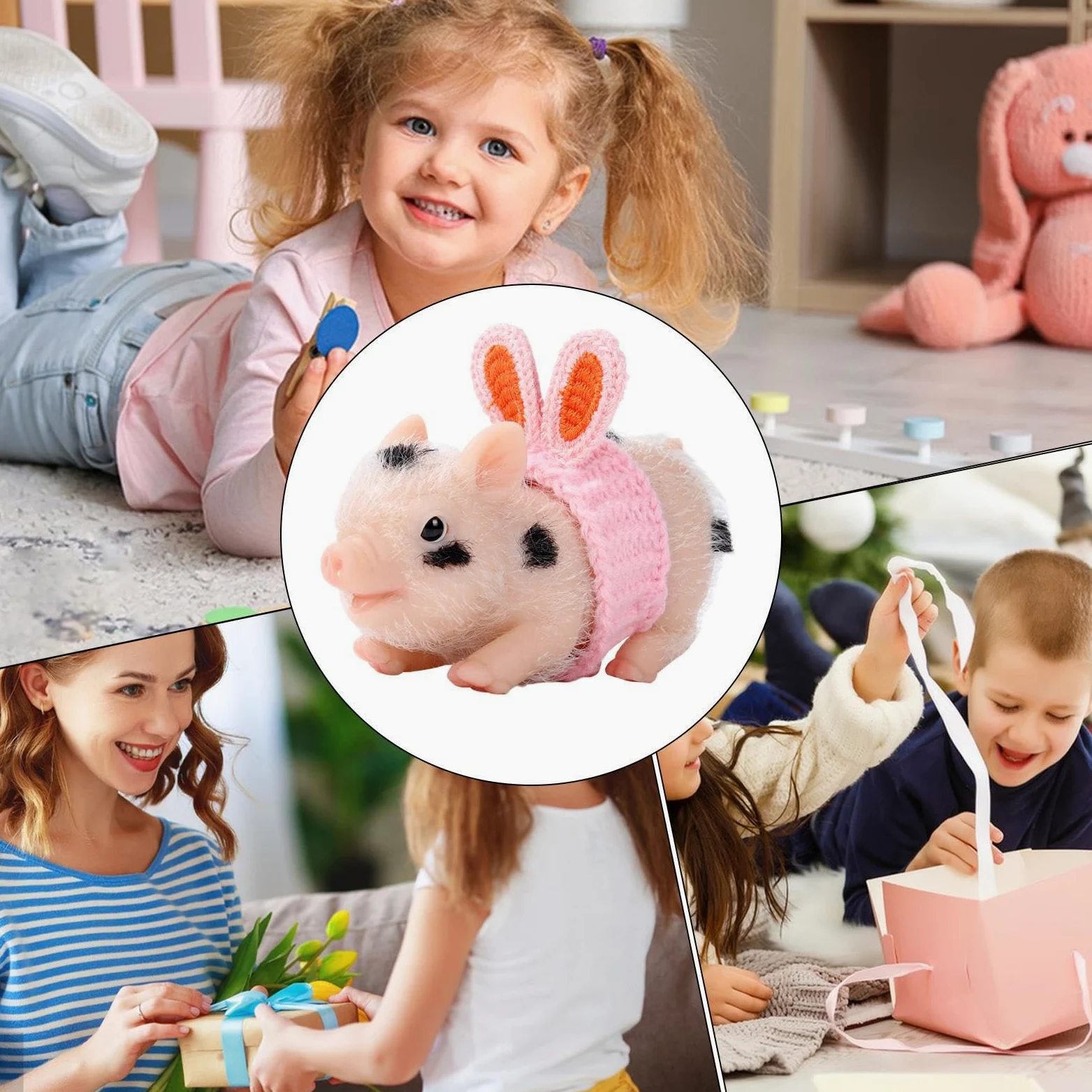 Giochi di animali per bambini, giocattoli animali per bambini Pigletti | Birthday Christmas Stocking Stuffer, divertenti decorazioni per la casa per ragazzi