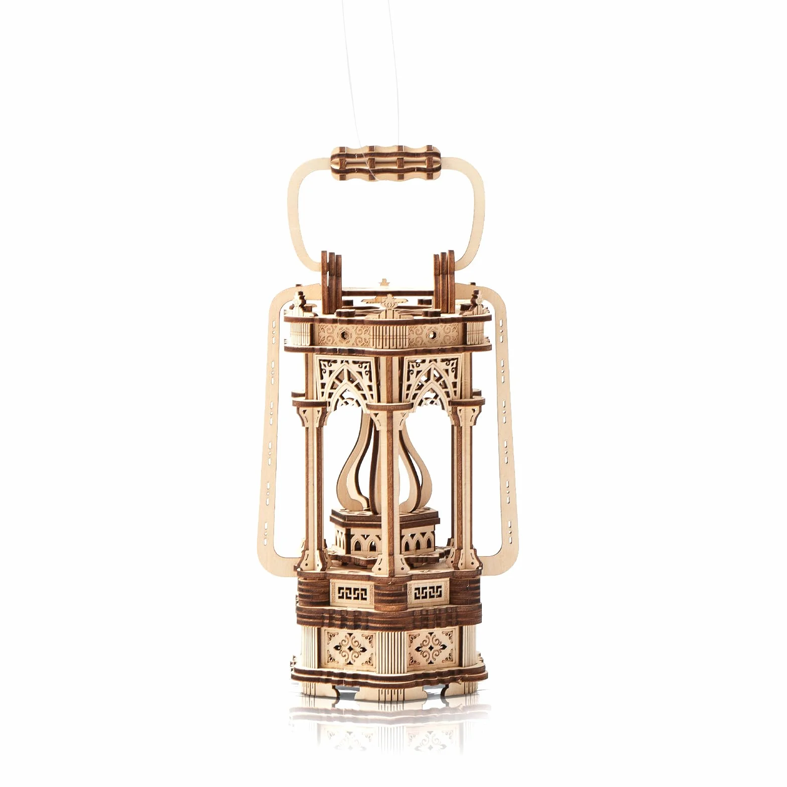 Cuteefun Kit di Modelli di Puzzle in Legno 3D, Fare Il Proprio Woodcraft Kit per Adulti da Costruire, Set di Costruzioni Meccaniche, Regalo per Il Compleanno della Festa del papà (Lamp)
