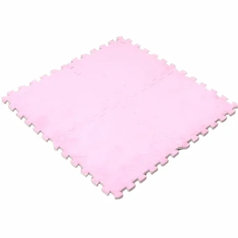 Tappetino Puzzle Quadrato, Morbido Peluche, in Schiuma, 4 Pezzi, 24x24 Pollici, Tappetino da Gioco ad Incastro Quadrato, Tappeto per Bambini, Comodo Tappeto per Camera da Letto e Soggiorno,