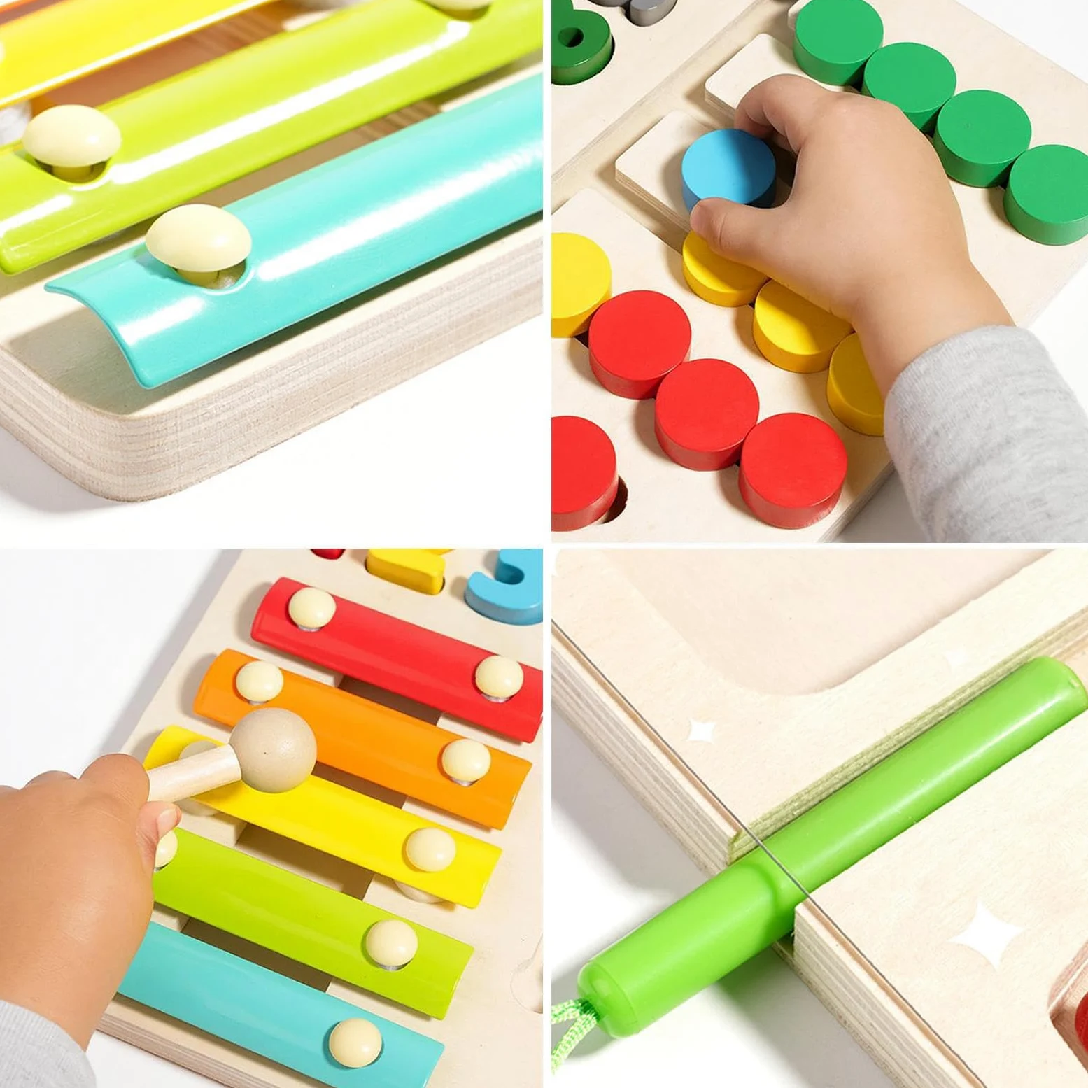 Giochi Di Incastri Per Bambini Labirinto Sensoriale Con Perline In Legno Da | Giocattolo Educativo Multifunzione Per Asilo Casa Viaggi