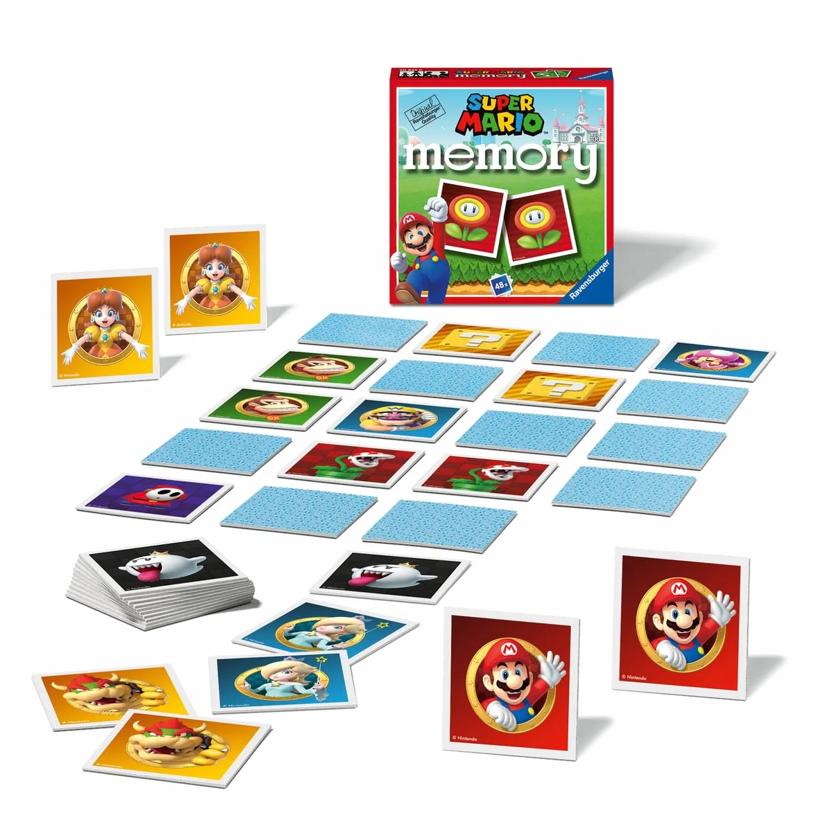 Ravensburger - Super Mario Mini Memory | Gioco Bambino 3 Anni | Memory Gioco per Bambino | 48 Carte Di Supermario | Regalo Bambino 3 Anni o Piu | Mario Bros | 2-6 Giocatori