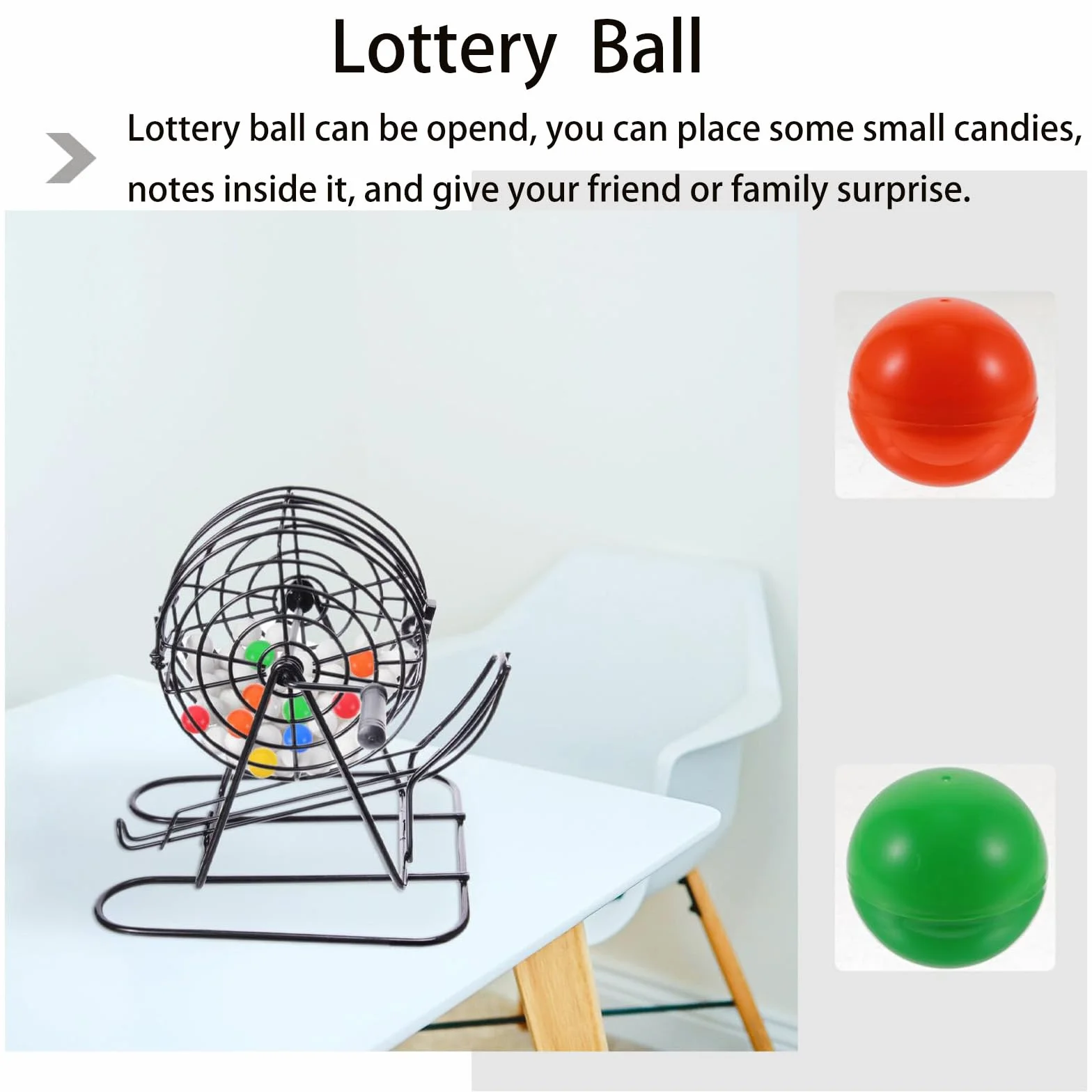 50 Pezzi Palline di Intrattenimento, Palline Della Lotteria, palline da lotteria, Mini Palline Della Lotteria, Palline di Plastica Vuote Del Bingo, Palline da Disegno Lotteria per giochi (Rosso)