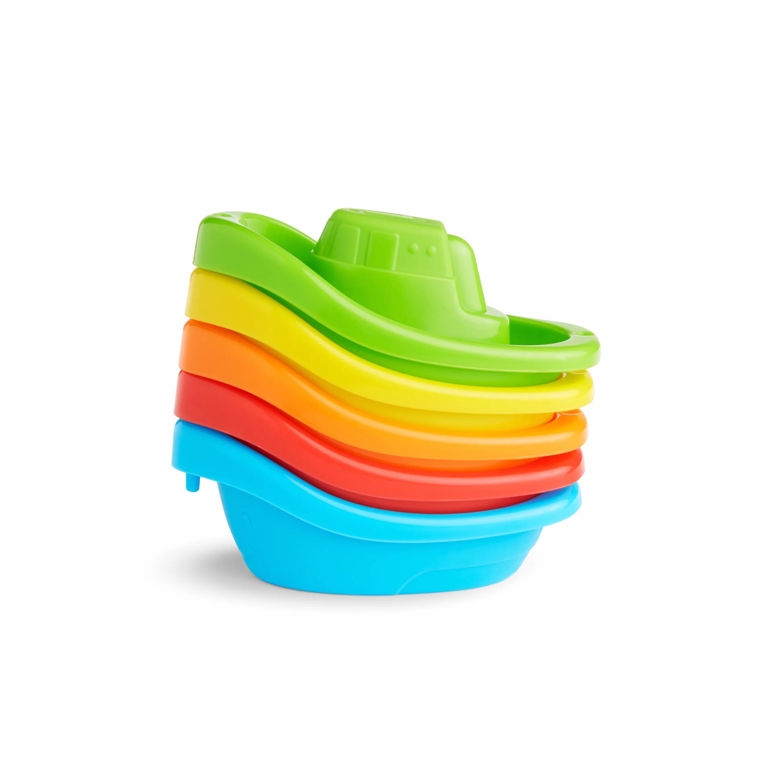 Munchkin Flotta di 5 Barche Giocattolo da Bagno | Giocattoli da Bagno Interattivi e Divertenti per Bambini e Neonati | Facile da Impugnare | Essenziali per Bambini | Confezione da 5