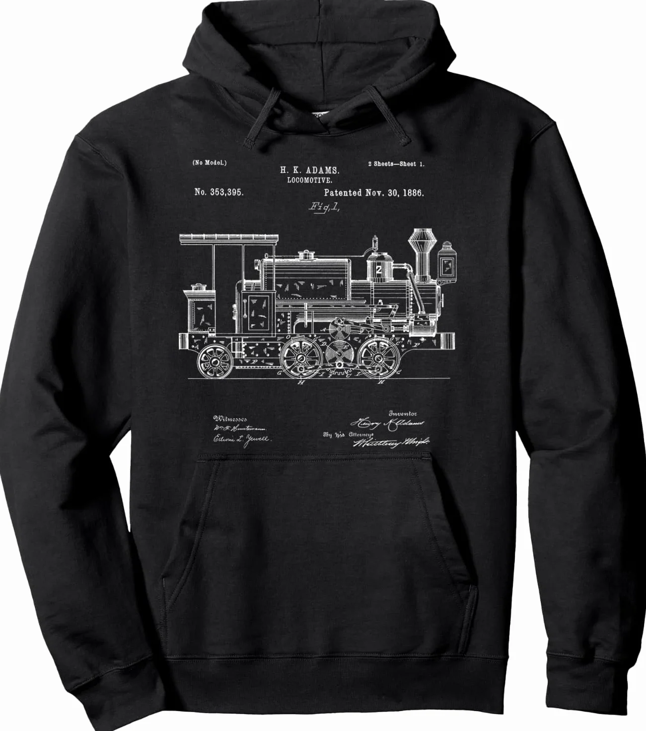 Regalo del treno a vapore della locomotiva del 1886 della Felpa con Cappuccio