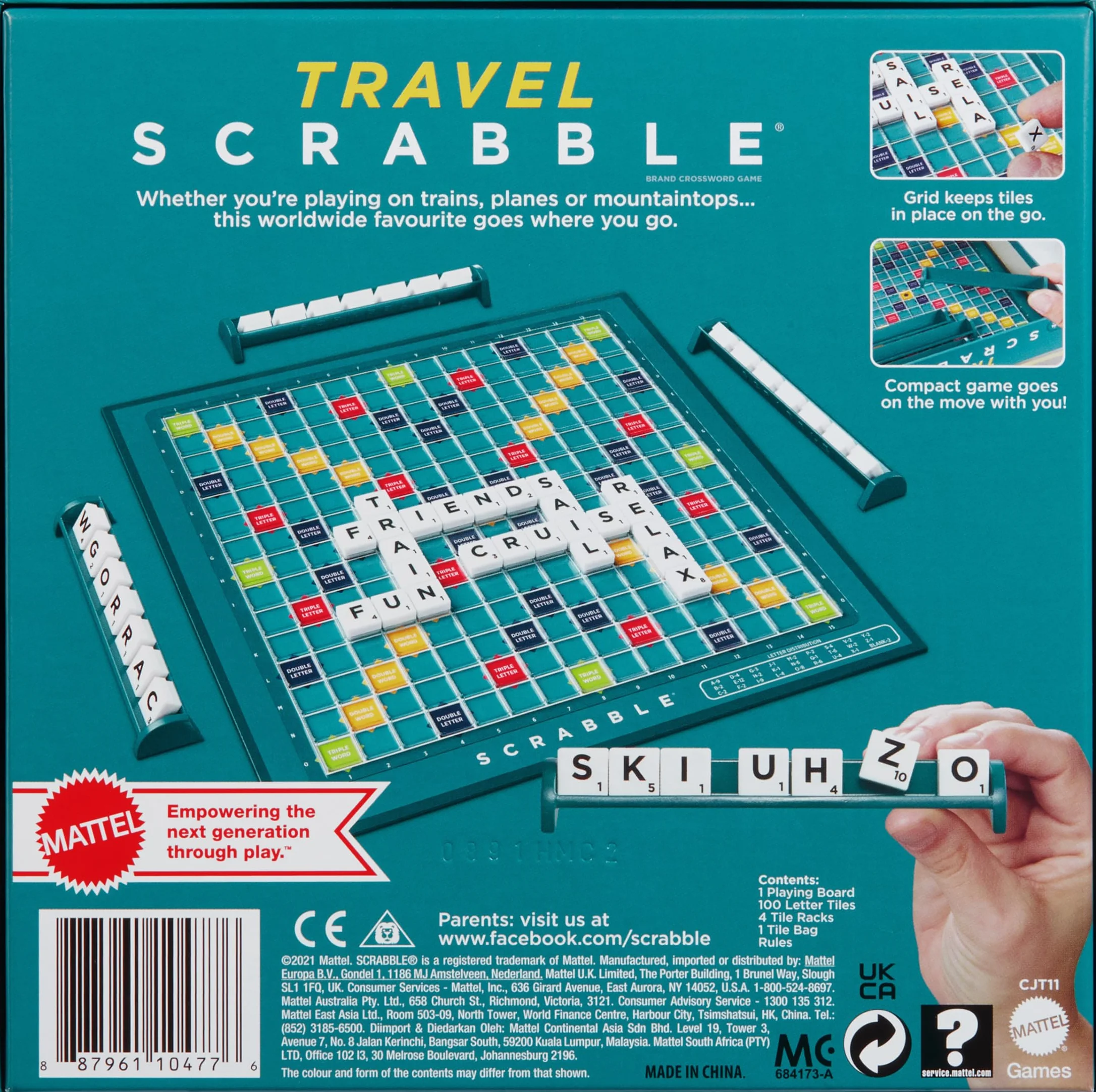 Mattel Games Scrabble Travel, Versione: Inglese, CJT11