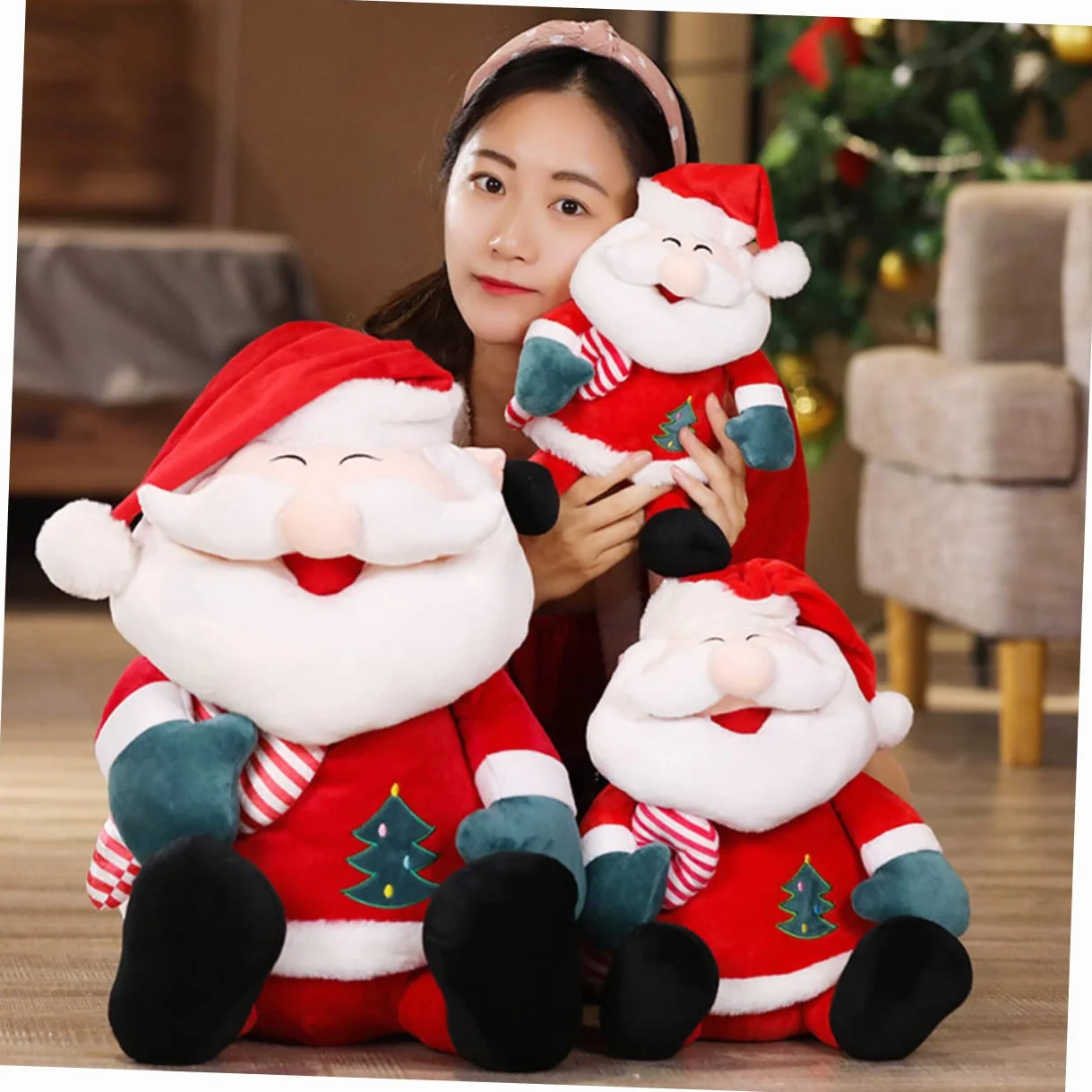 UPKOCH Pupazzo Di Babbo Natale Gigante Peluche Morbido e Confortevole Giocattolo Natalizio Regalo Per Ragazzo Ragazza Ragazza e Festività