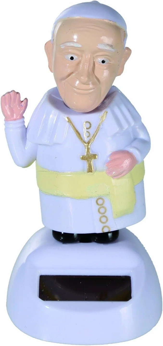 Flip Flap, Decorazione Ad Energia Solare A Forma di Papa Francesco