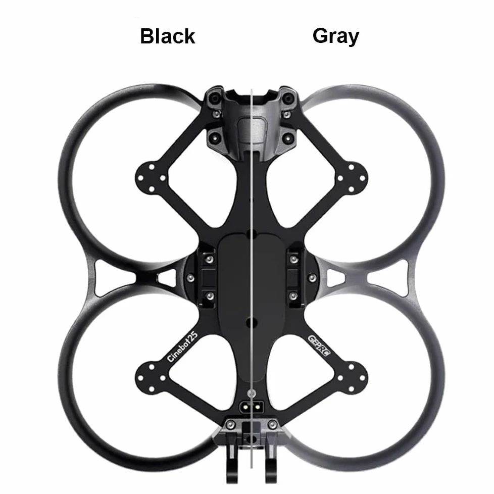 SPARKHOBBY GEP-CT25 Cinebot 25 - Kit telaio in fibra di carbonio da 2,5 pollici e 115 mm interasse per RC FPV Cinewhoop Quadcopter Drones Accessori (GEP-CT25 nero)