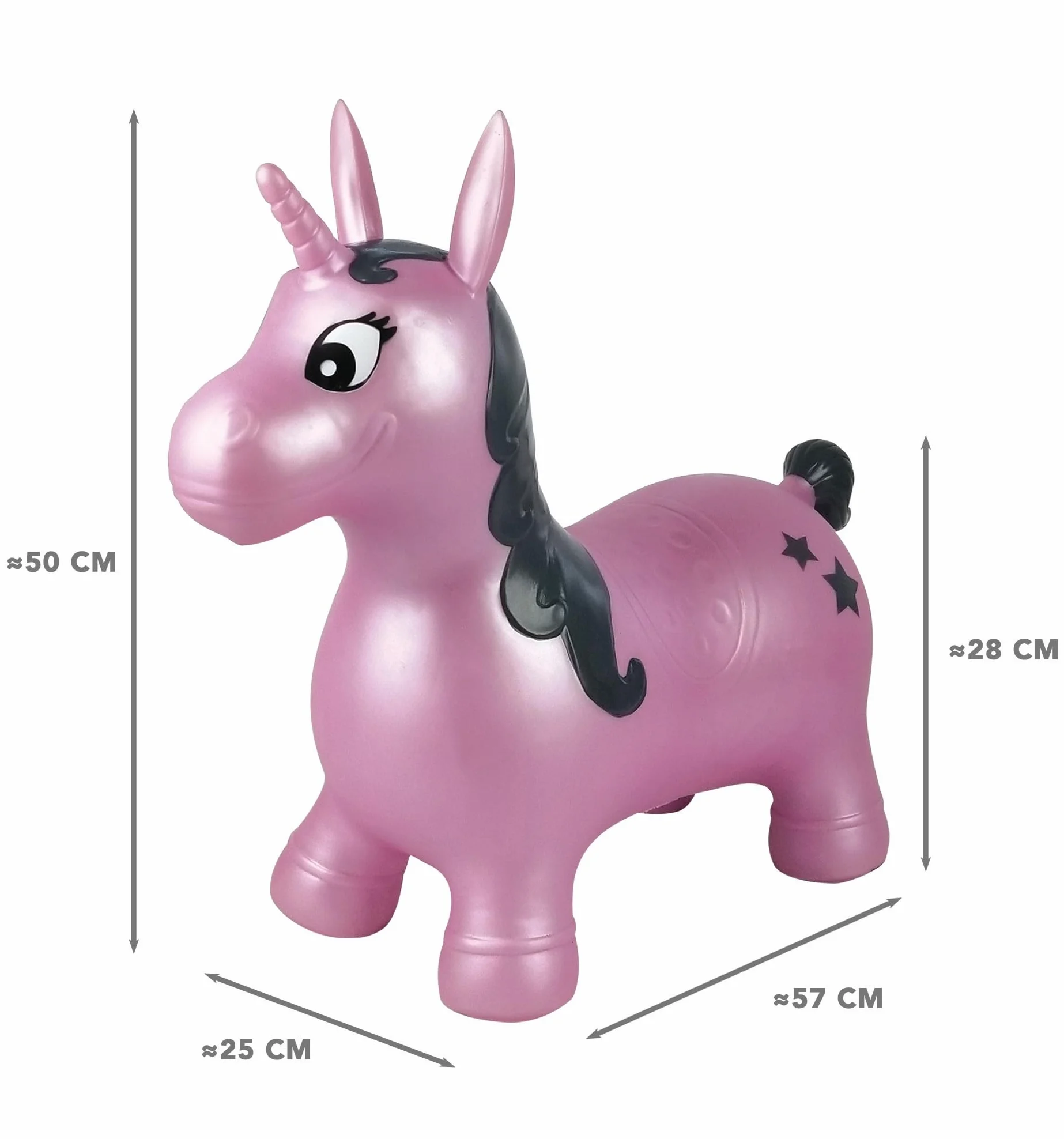 Lexibook Unicorno da Salto Gonfiabile, per Uso Interno ed Esterno, per Lo Sviluppo dell'equilibrio e delle capacità motorie, Pompa Manuale Inclusa, Plastica sicura e Durevole, Rosa, BG050UNILXB