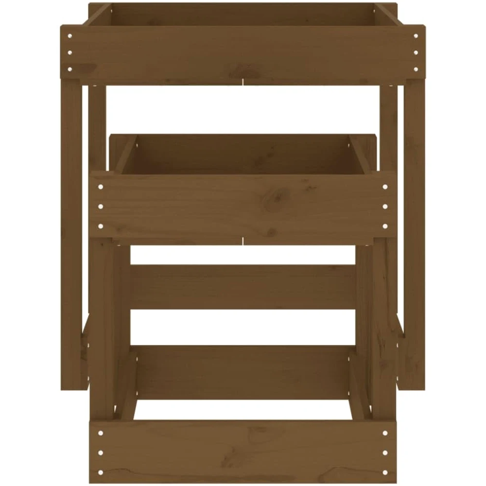Tavoli Sabbiere 2 pz Marrone Ambra in Legno Massello di Pino,Giochi e giocattoli,Attrezzatura gioco per esterni-825054