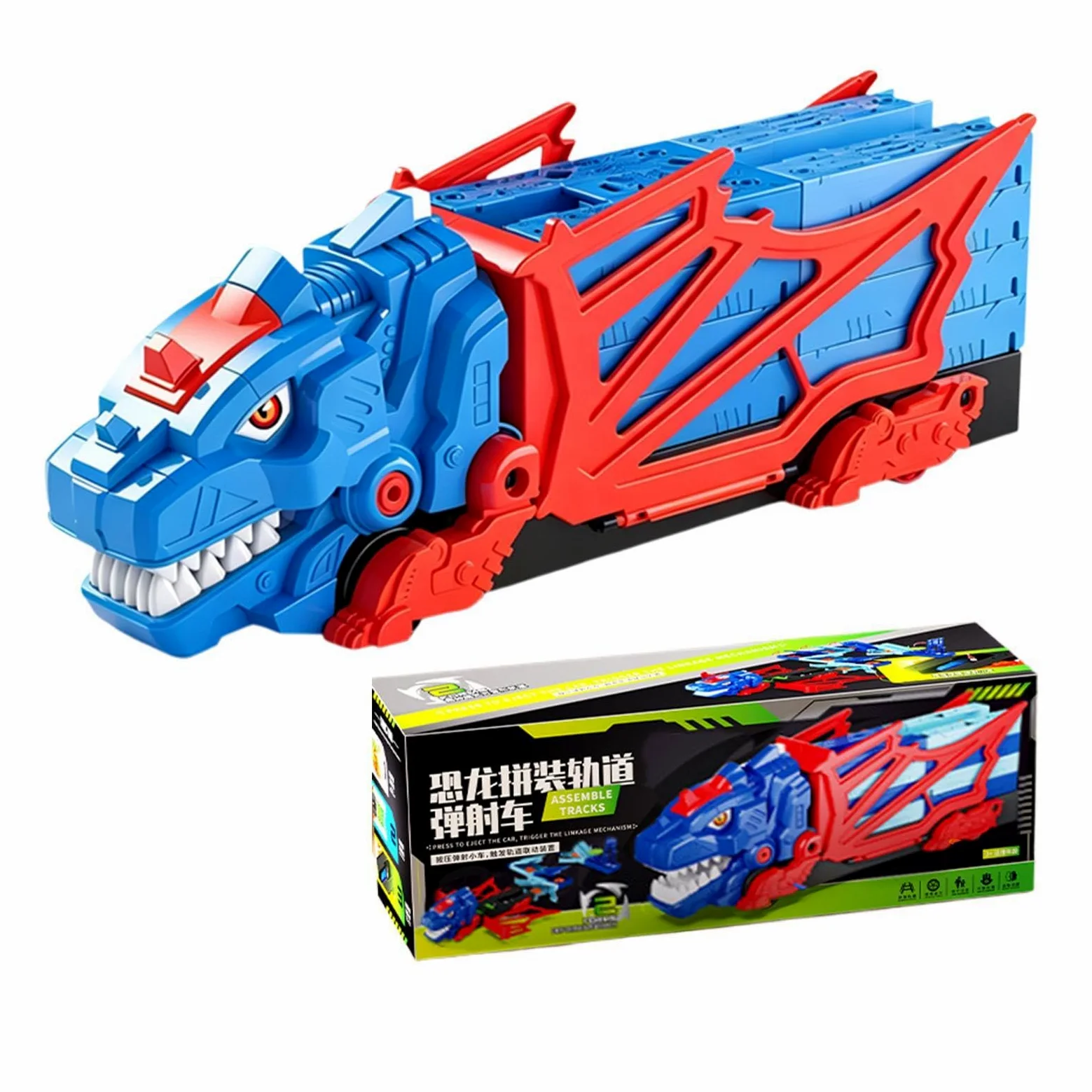 Generico Pista Auto Dinosauri Da Corsa Interattivo Flessibile DIY Educativo | Set Giocattolo Pista Dinosauri Con Veicoli Per Bambini E Bambine Interno Esterno Prescuola Asilo Viaggio Compleanno