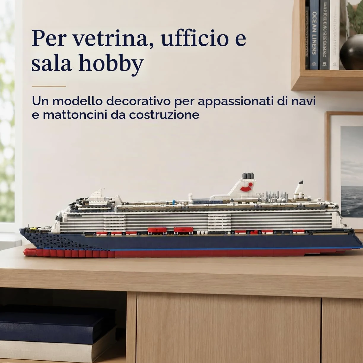 ToyGhillied Set di modelli di nave da crociera, scala 1/400, mattoncini compatibili con tutte le grandi marche, kit per display o regalo, MOC-174915 (3295PCS)