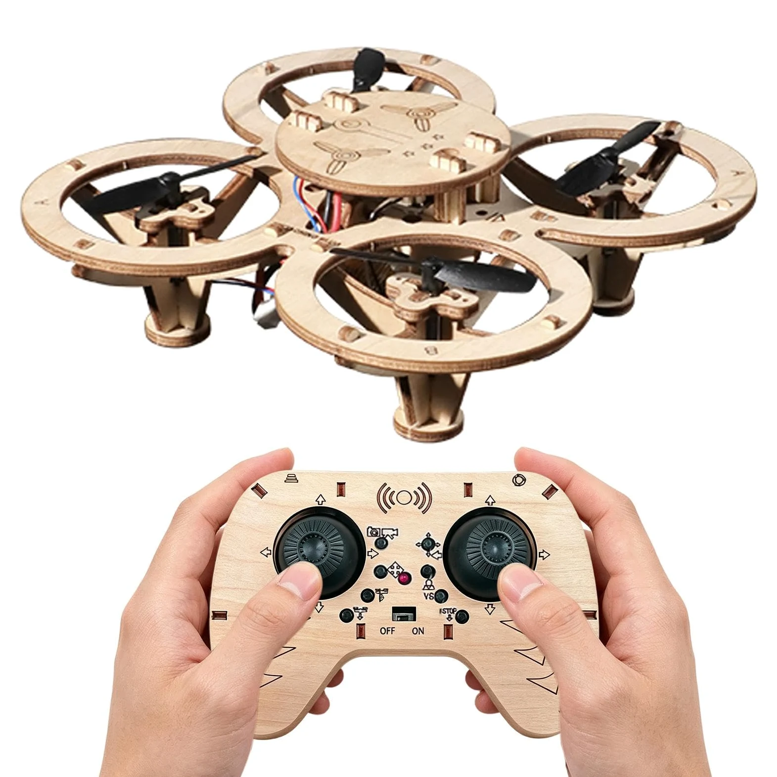 Kit Di Costruzione Drone Volante Educativo Da Assemblare Con Radiocomando | Kit Drone Artigianale Per Bambini Regalo Compleanno Attività Casa Interni Vacanze Scuola Casa Giochi
