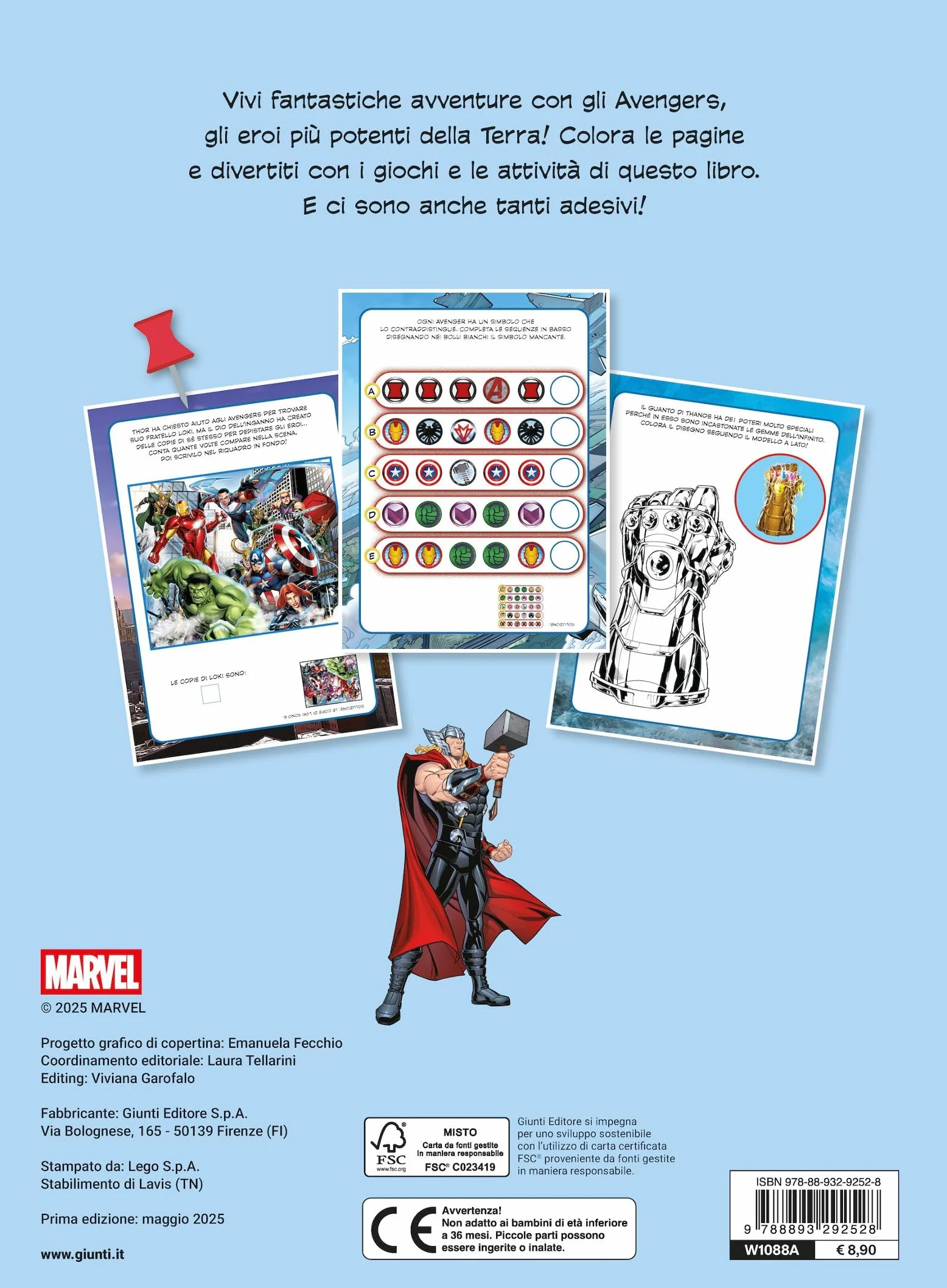 Avengers 100 sfide attività giochi con adesivi ediz illustrata