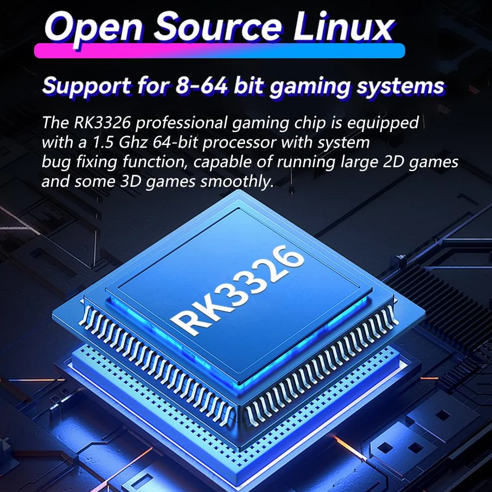 Nuova console di gioco portatile XF40H, 64 GB di memoria interna con 18.000 giochi, batteria da 4000 mAh, sistema Linux, schermo IPS da 4 pollici e custodia (bianco, 64 G)