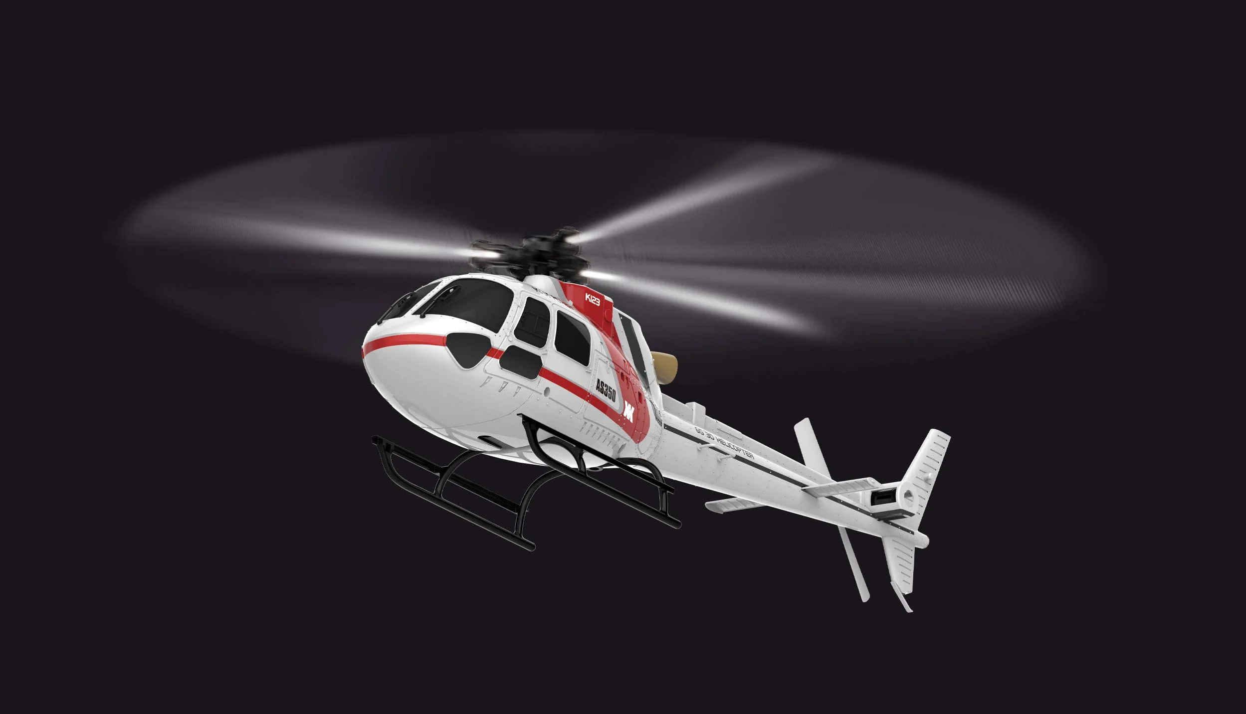 Amewi AS350 RC - Elicottero RtF 700, colore: Rosso/Bianco