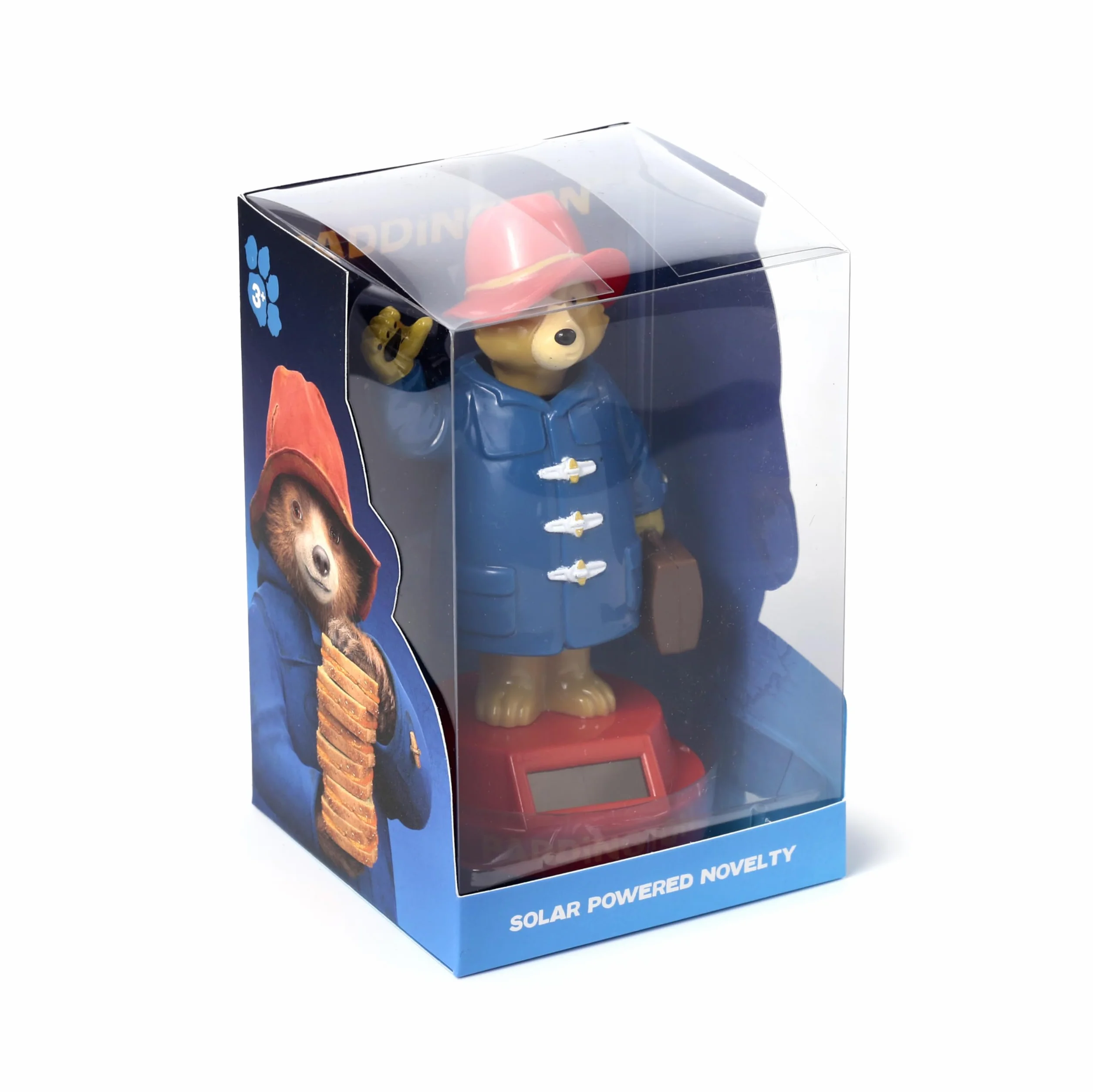 Puckator Solar Pal di Orso Paddington - Statuetta Ballerina ad Energia Solare, Cappotto blu, Base Rossa, Licenza Ufficiale