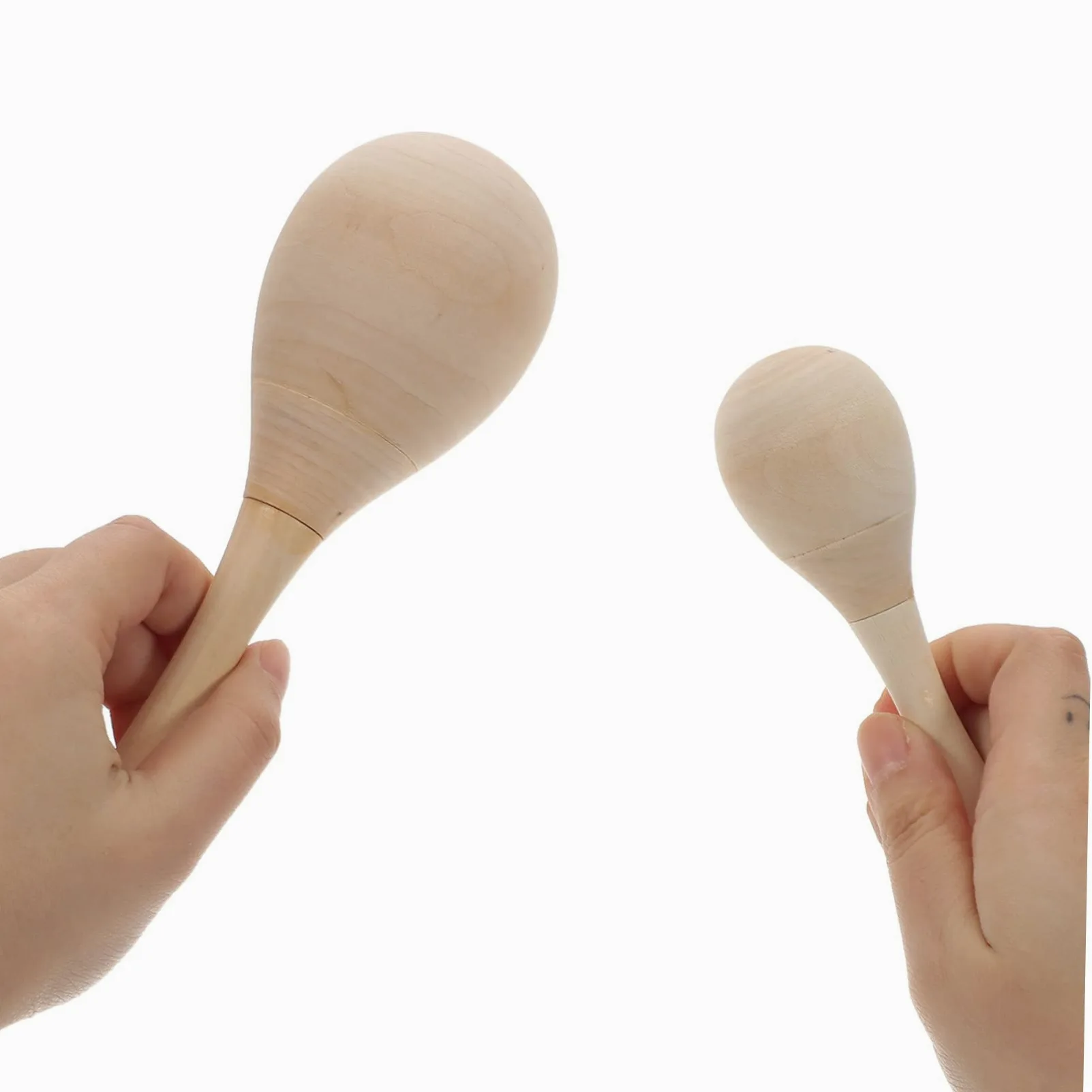 BESPORTBLE Maracas 12 Pezzi in Legno da Colorare per Ragazzo Ragazza Strumento Musicale Creativo per Sviluppo Abilità Manuali e Disegno , per Scuola e Feste