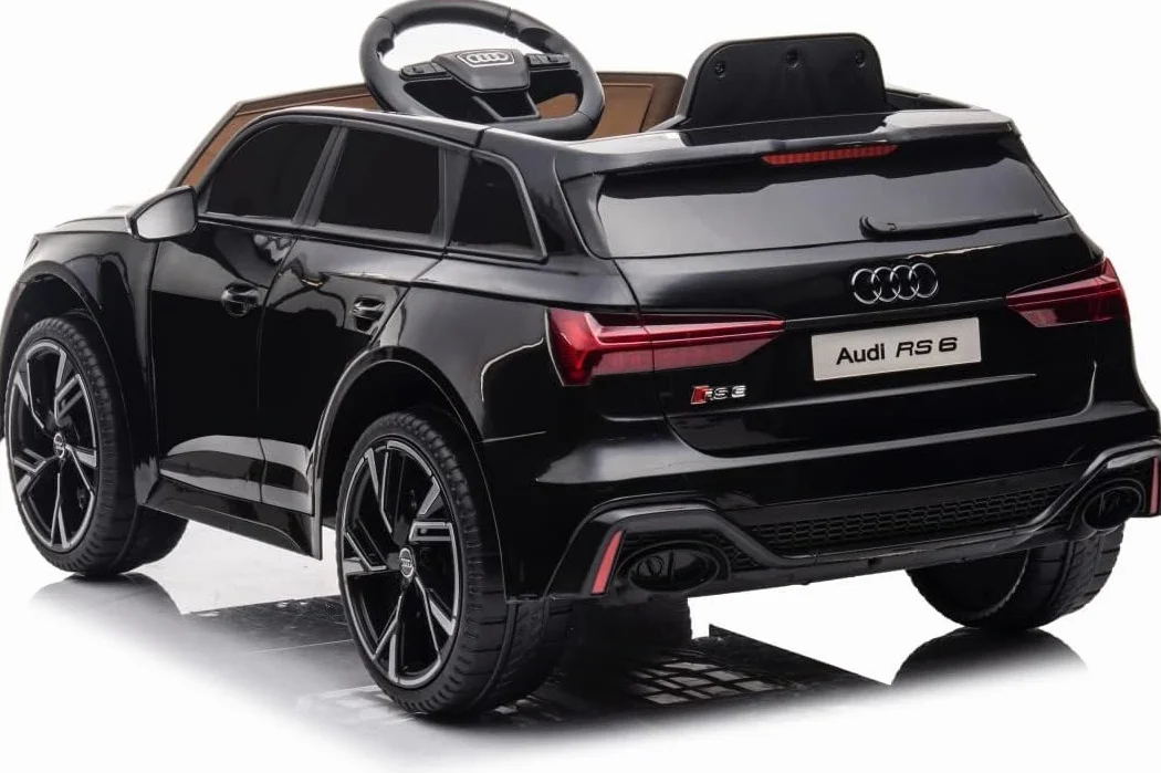 TOYSCAR Audi RS6 Macchina Elettrica per Bambini 12V Doppio Motore Telecomandata Sedile in Pelle