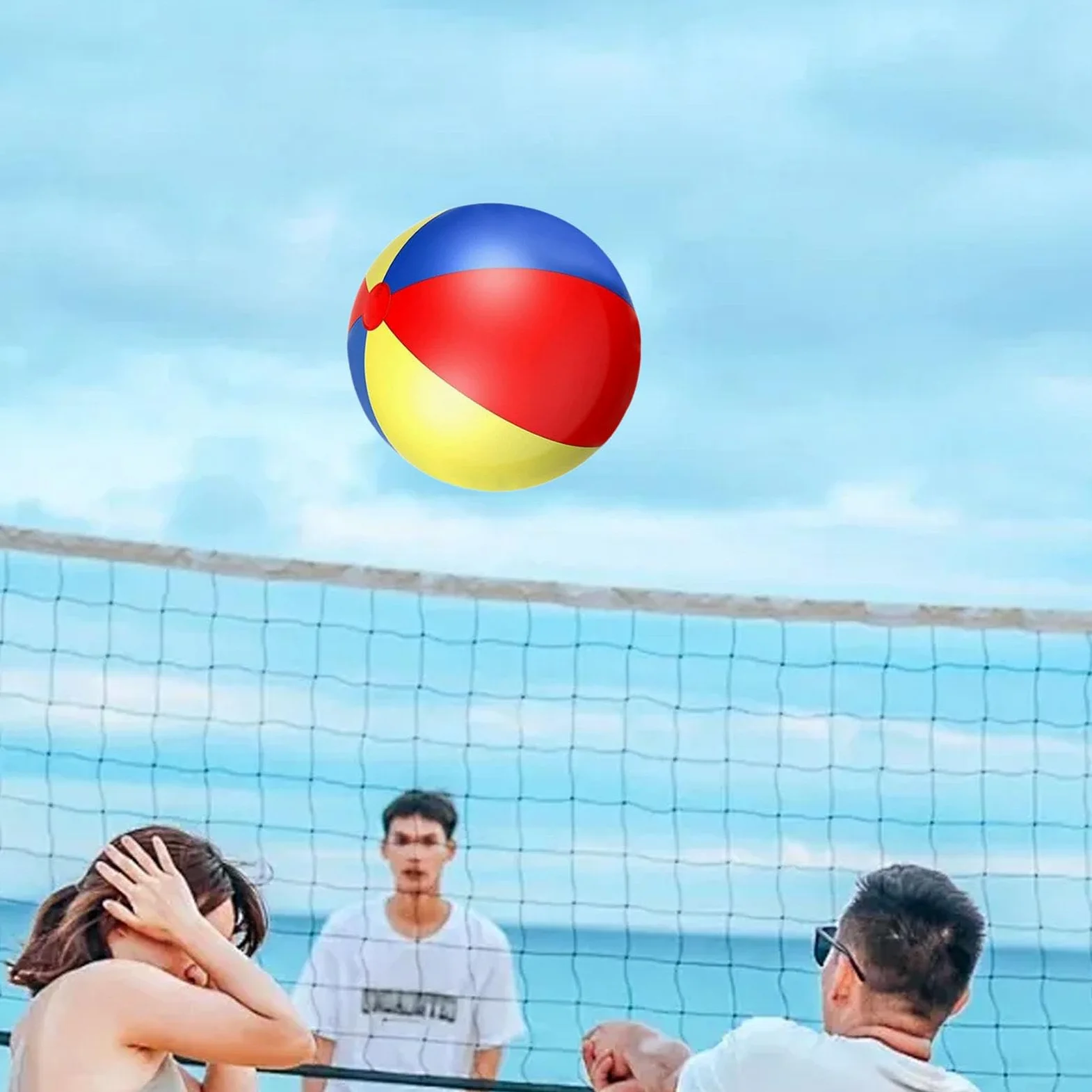 Palla da Spiaggia Gonfiabile, Giocattolo Acquatico per Esterni, Decorazione per Le Feste, Palla Sportiva in PVC per Bambini E Adulti, Ideale per