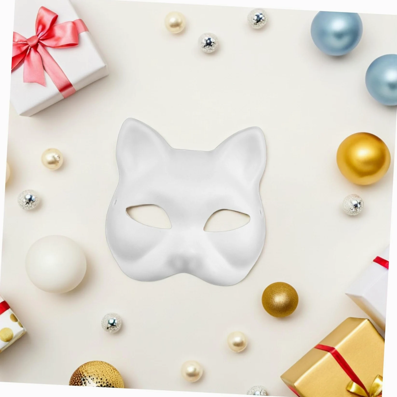 Milisten 16 Maschere Animali da Dipingere in Pasta Maschere Vuote Volpe e per DIY Feste Halloween e Progetti Artistici Gruppo