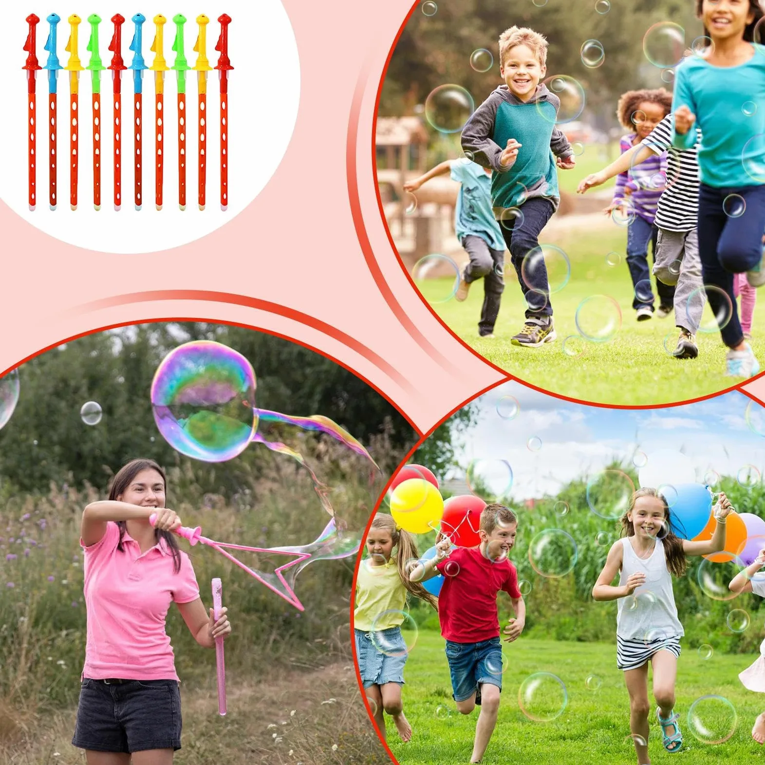 Bacchetta a bolle, bacchette a bolle per bambini 10 pezzi giocattoli a | Giocattoli da viaggio per matrimoni, compleanni, anniversari, sport all'aperto