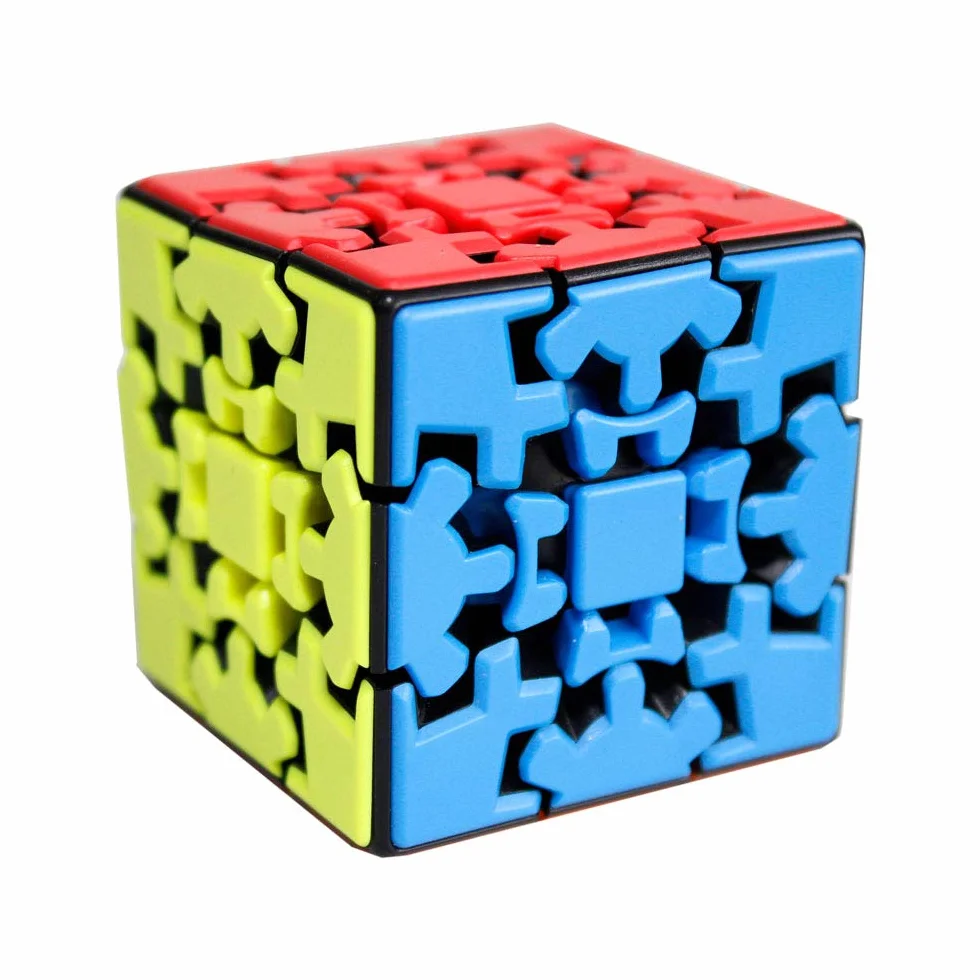 Oostifun YUMO Gear Cube 3x3 KungFu Cube 3D Puzzle 3x3x3 MultiColor Twist Smooth Brain Teaser con un piccolo treppiede
