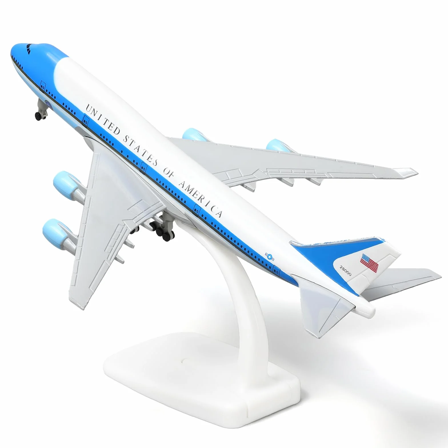 Boeing 747 VC-25A Air Force One Modellino Die-Cast 1:300 w Metalu 8,3 cali