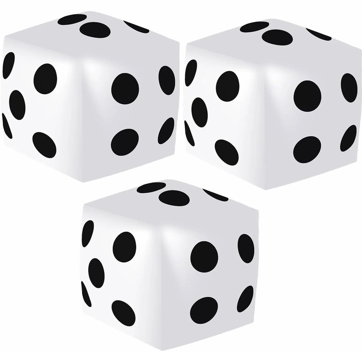 EKKONG Giocattolo Gonfiabile a Cubo Confezione da 3, Cubo Gigante, PVC Grande Cubetti Gonfiabili per Piscine Interne ed Esterne Giochi per Feste sul Prato (Bianco 3)